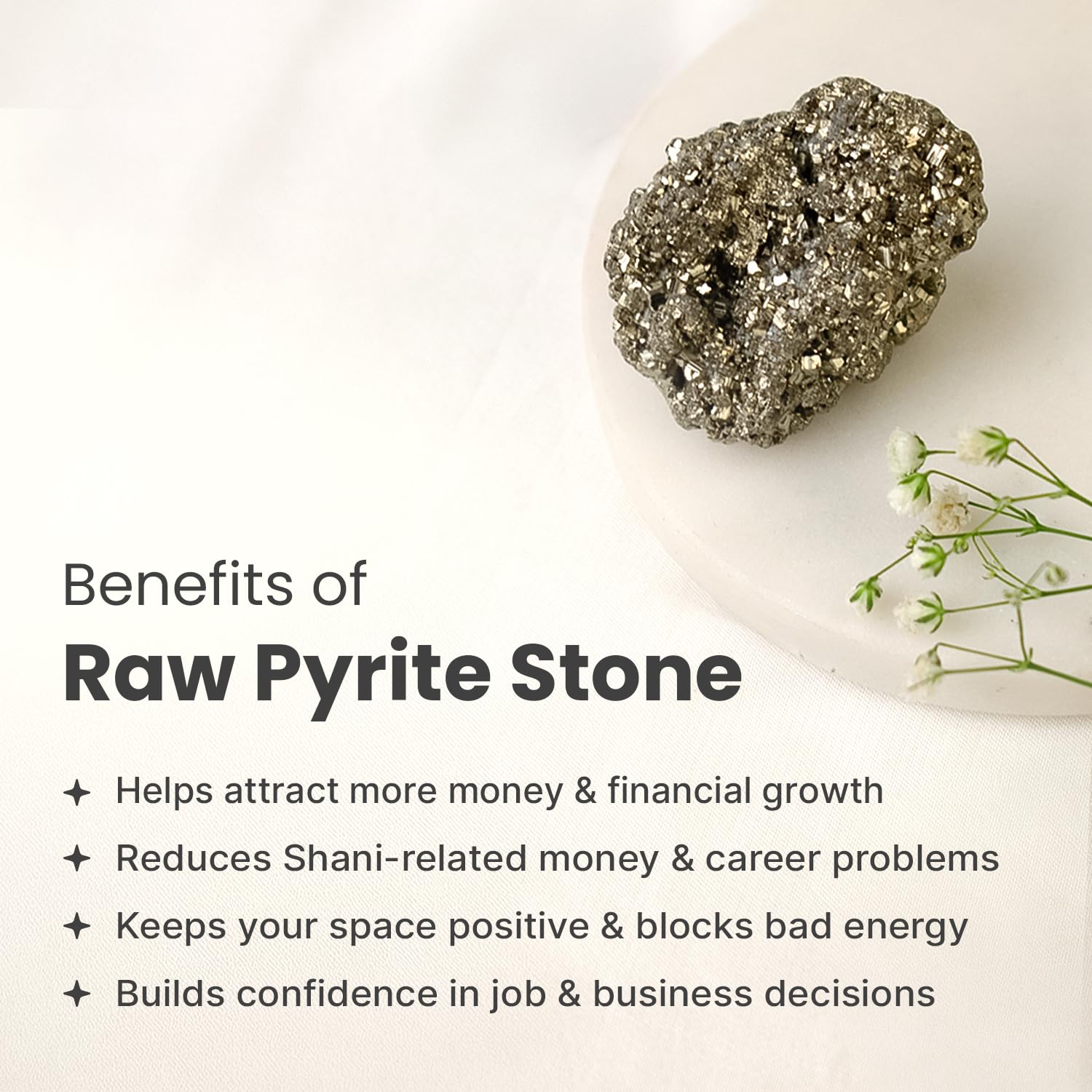 Astrotalk Raw Pyrite Stone Original | 100% Natural Pyrite Stone for Wealth & Prosperity | Energized by Top Astrologers | Financial Growth, Confidence & Success | Vastu Items for Home (50–75g)