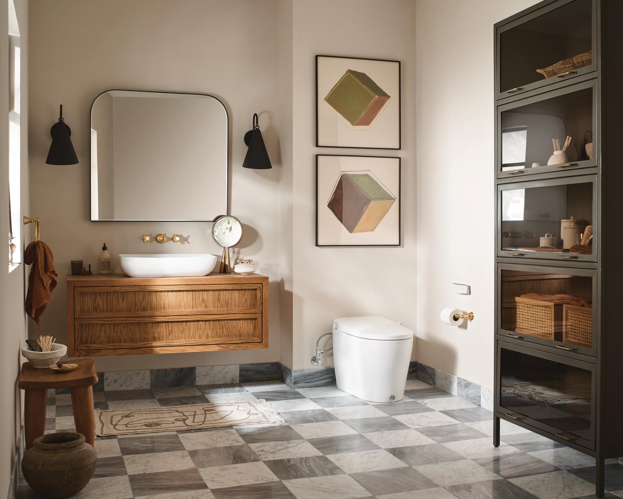 Moen Weymouth Brushed Gold Pivoting Double Post Toilet Paper Holder, Yb8408Bg