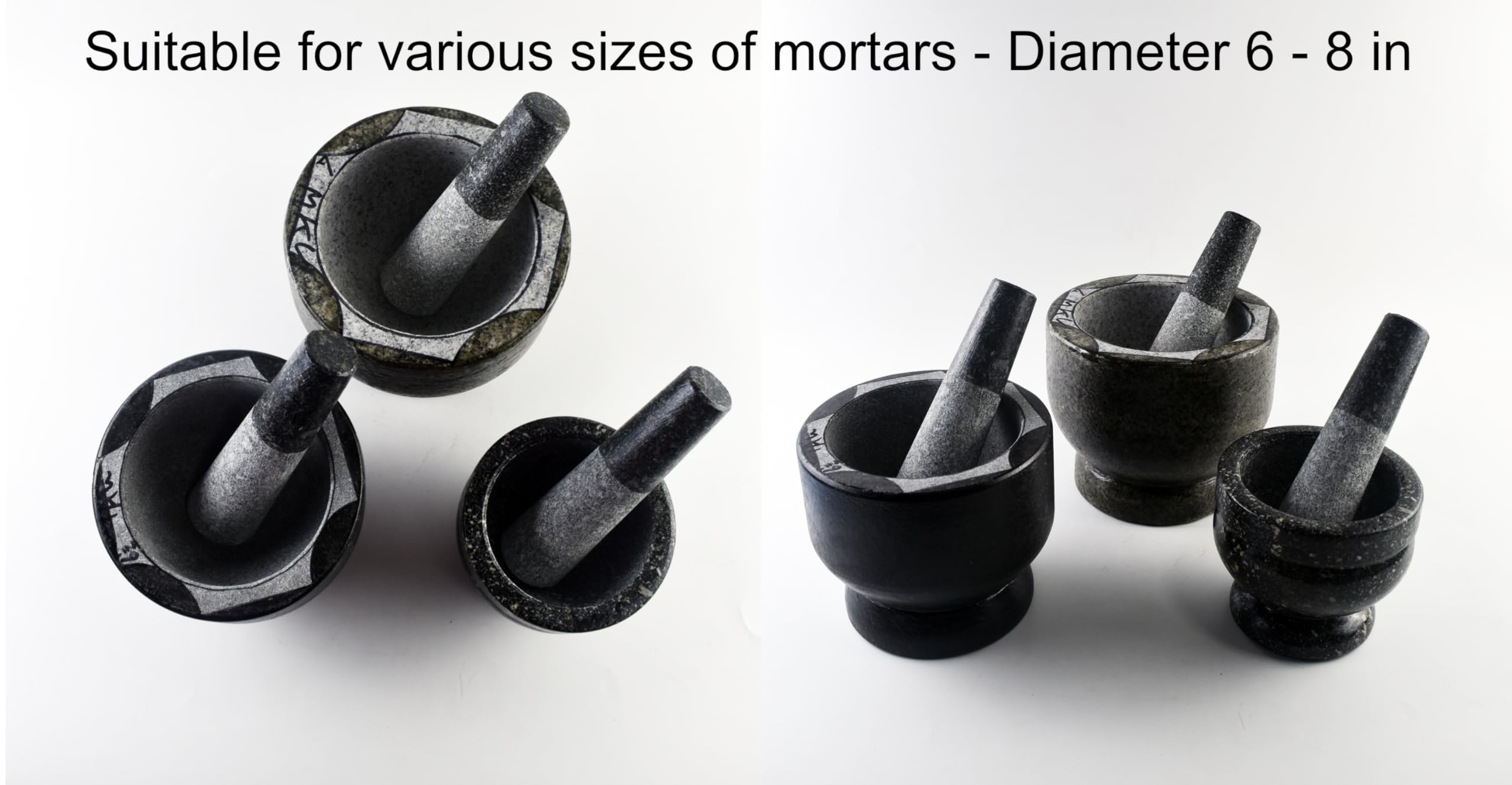 Mini Size 7.5 in Replacement Pestle Only Asian Stlye Spice Cooking Kitchen Granite Rock Grinder Small