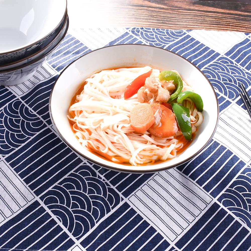 Cerficer Ramen Bowls Noodle Bowls Soup Bowls 7.5 Inch High Bowls For For Ramen Cereal Soup Pho Udon Asian Noodles Deep Noodle Se