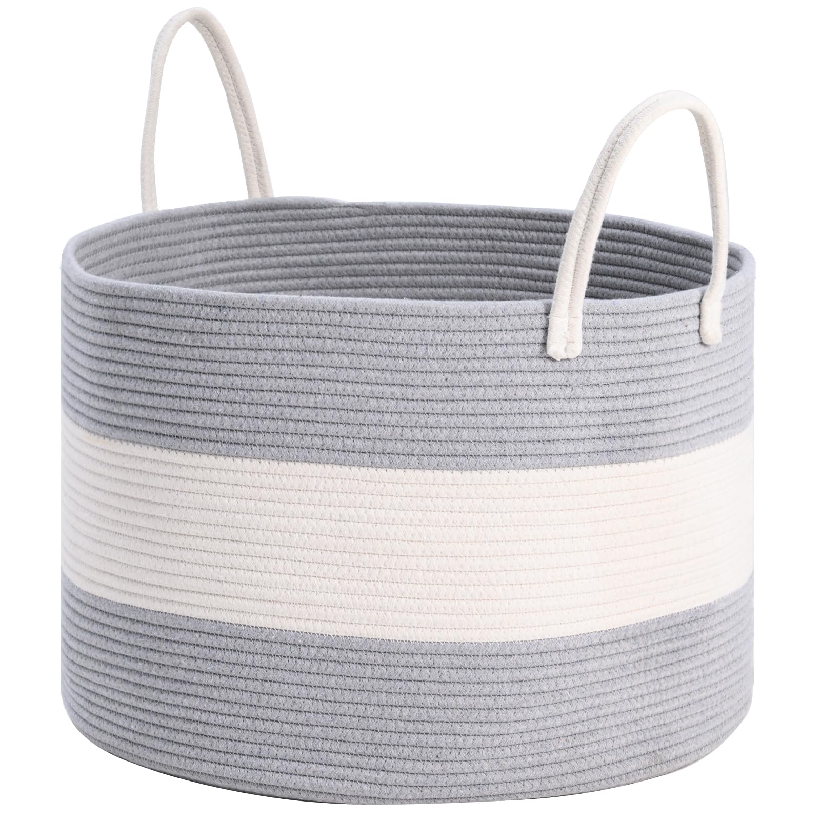 Homholdon 110L Extra Large Laundry Baskets, Storage Basket For Organizing,Woven Basket For Storage,Cotton Rope Basket,Nursery Ba