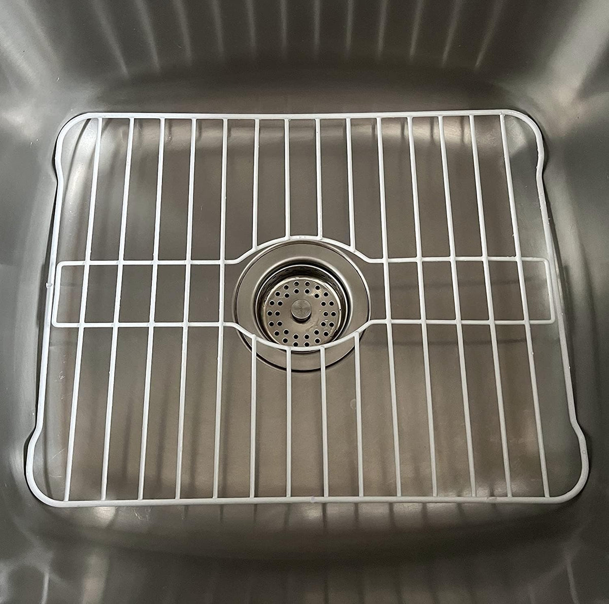 Sofinni Sink Protectors For Kitchen Sink Bottom With White Coating Sink Grate Insert Grid Sink Bowl Drying Rack Steel Small (10.