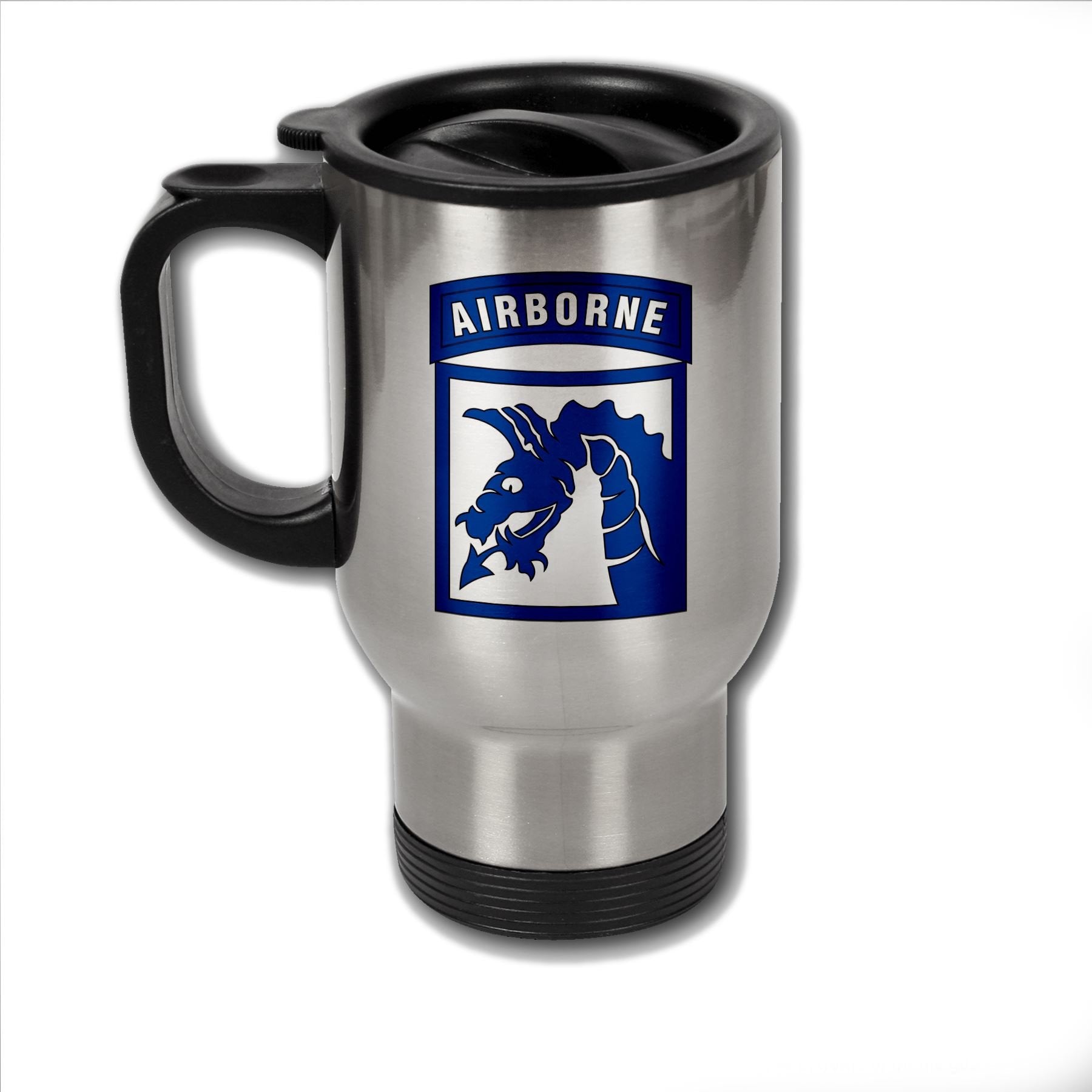 Expressitbest Stainless Steel Coffee Mug With U.S. Army 18Th Airborne Corps (Sky Dragons) Insignia