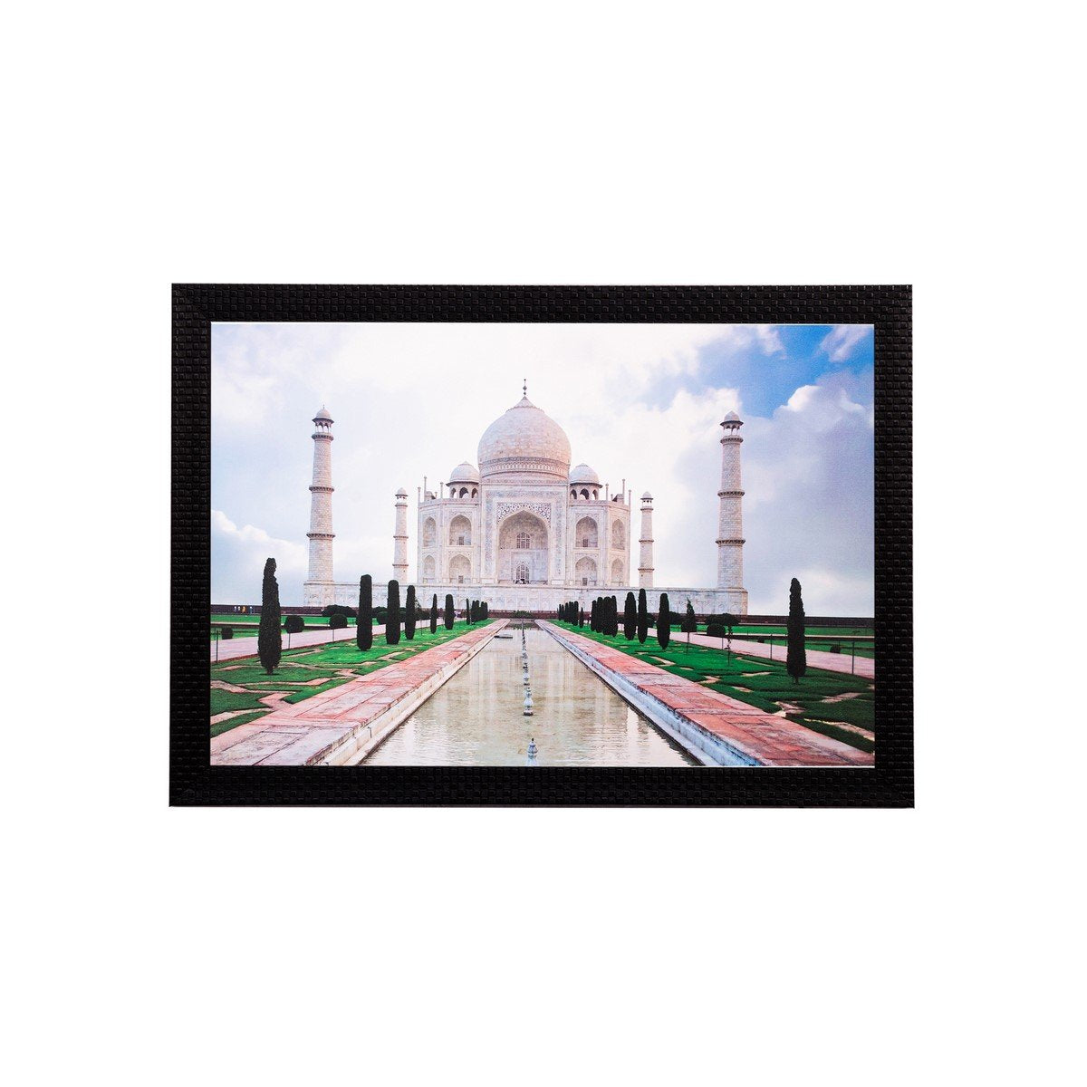 Ecraftindia Taj Mahal Uv Art Painting (Synthetic Wood, 51 Cm X 36 Cm, Matt Textured), Multicolour
