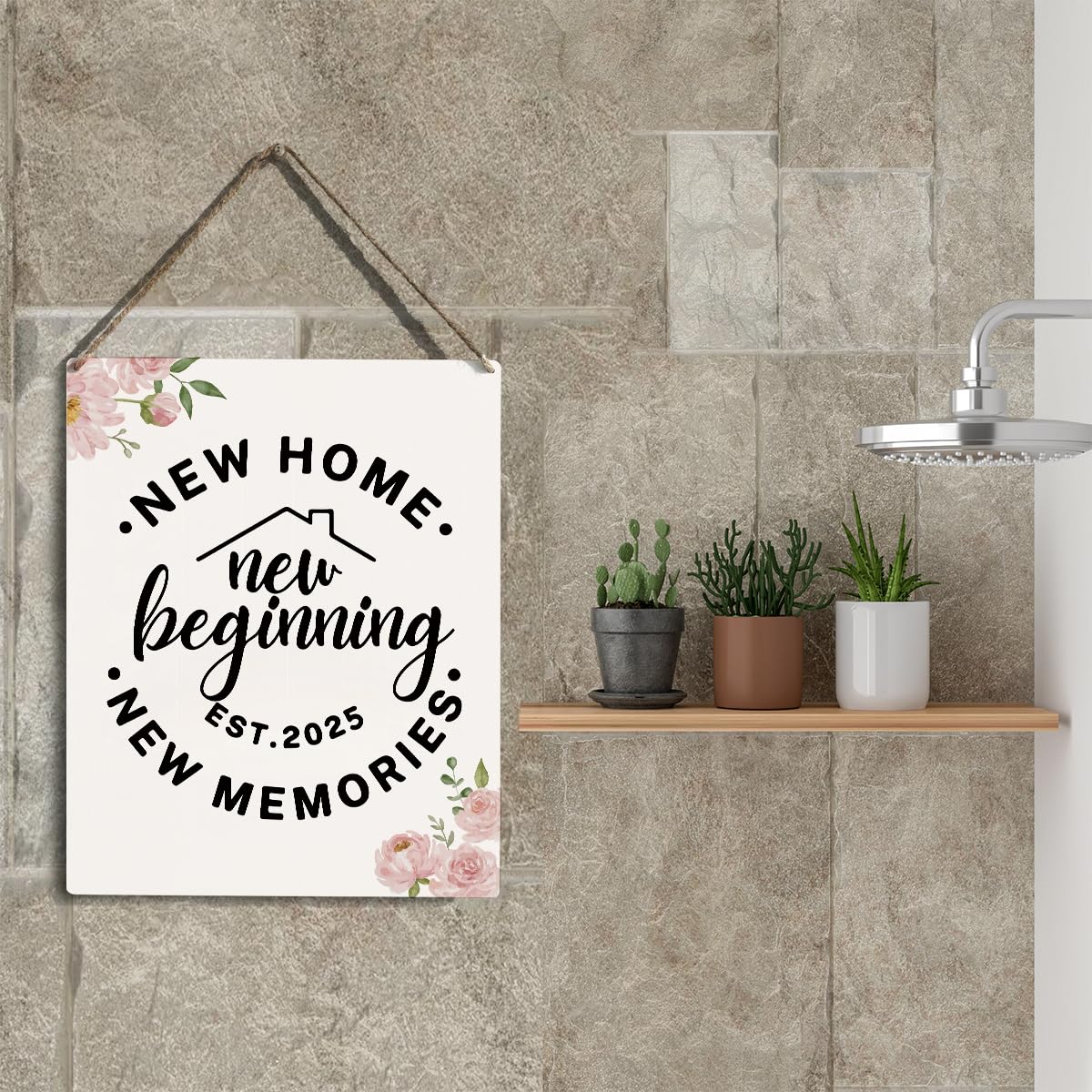 YCYD House Warming Gifts - Best Housewarming Gifts 2025, Home Sweet Home Sign, Funny New Home New Memories Ideas Home Decor Rust