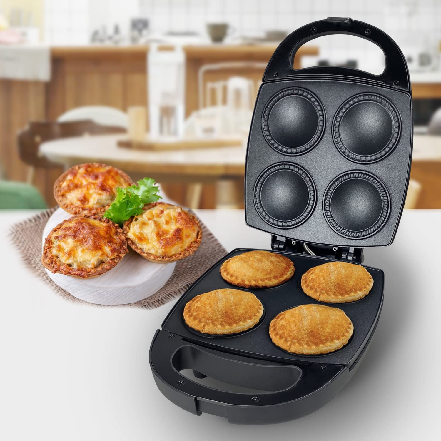 Aoruru Electric Pie Maker - Versatile Quiche Maker, Durable Plastic, Ideal for Quick & Easy Baking