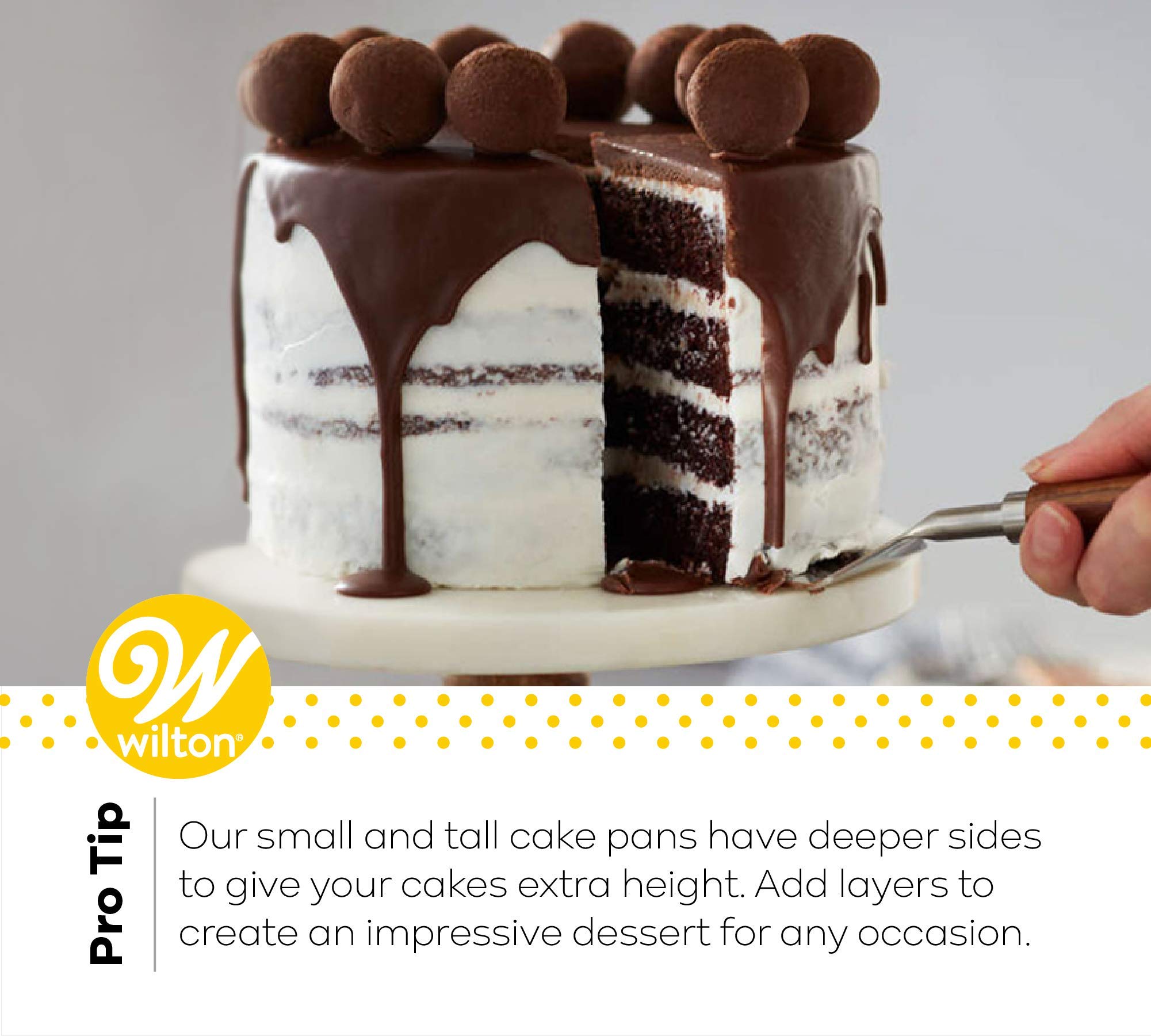 Wilton Small And Tall Aluminum 2 X 6-Inch Layer Cake Pan Set, 2- Piece