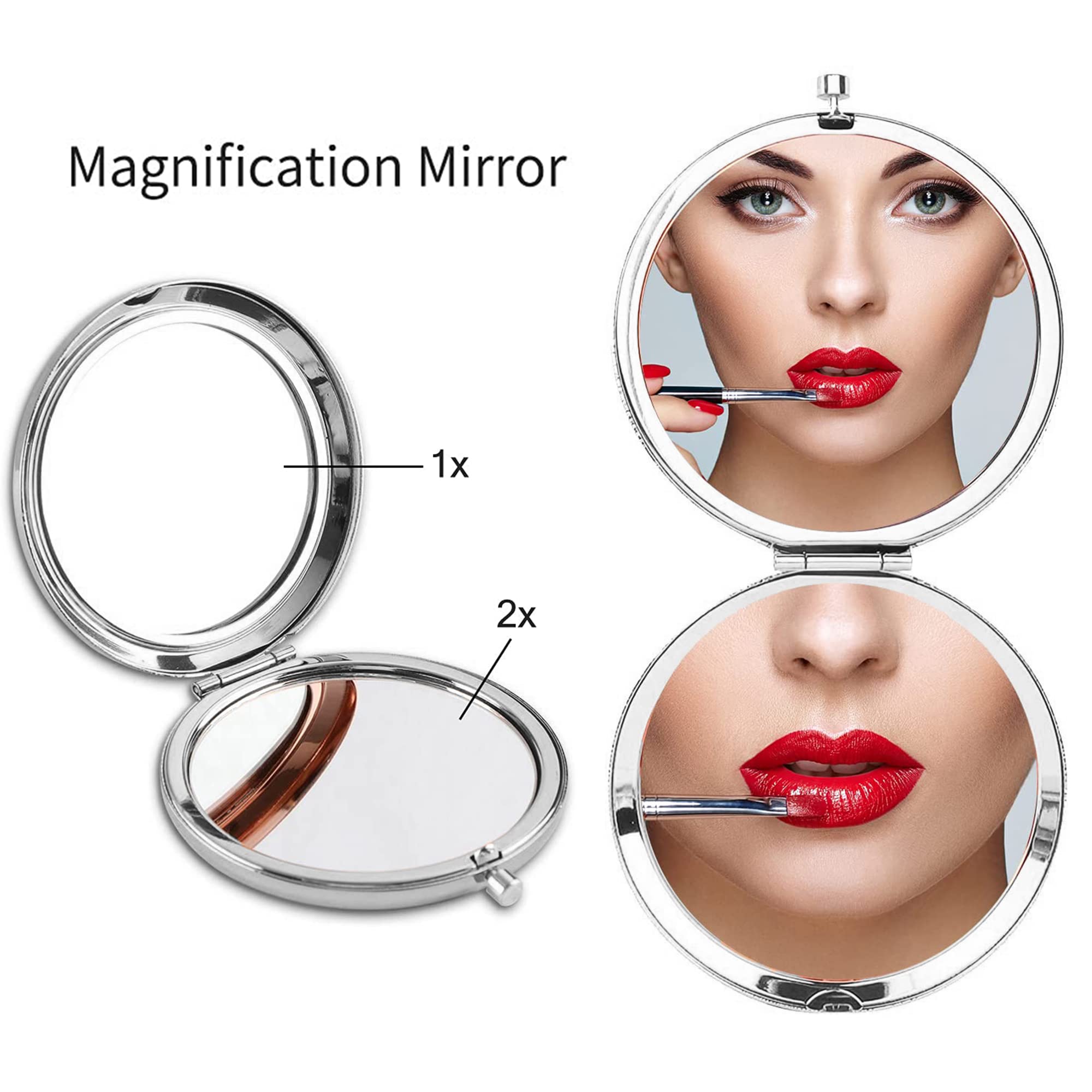 Gaolziuy Niece Gifts Compact Mirror For Niece From Aunt, Silver Niece Compact Mirror, Birthday Gifts For Niece From Aunt Uncle F