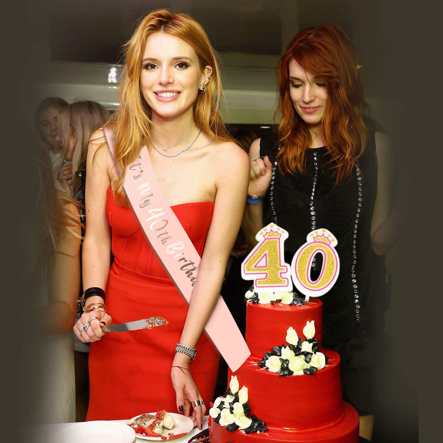 Howaf Rose Gold 40Th Birthday Sash, It 'S My 40Th Birthday Satin Sash For 40Th Birthday Decorations Women 40 Birthday Gift Party