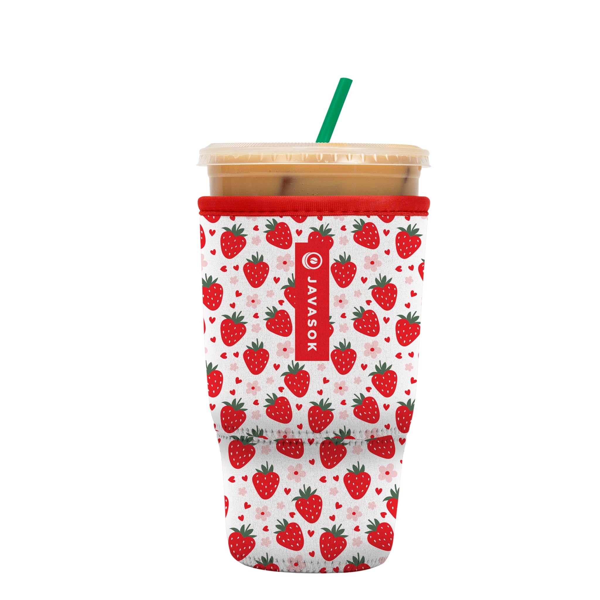 Sok It JavaSok Iced Coffee & Cold Soda Insulated Neoprene Cup Sleeve (Berry Sweet, Large: 30-32oz)