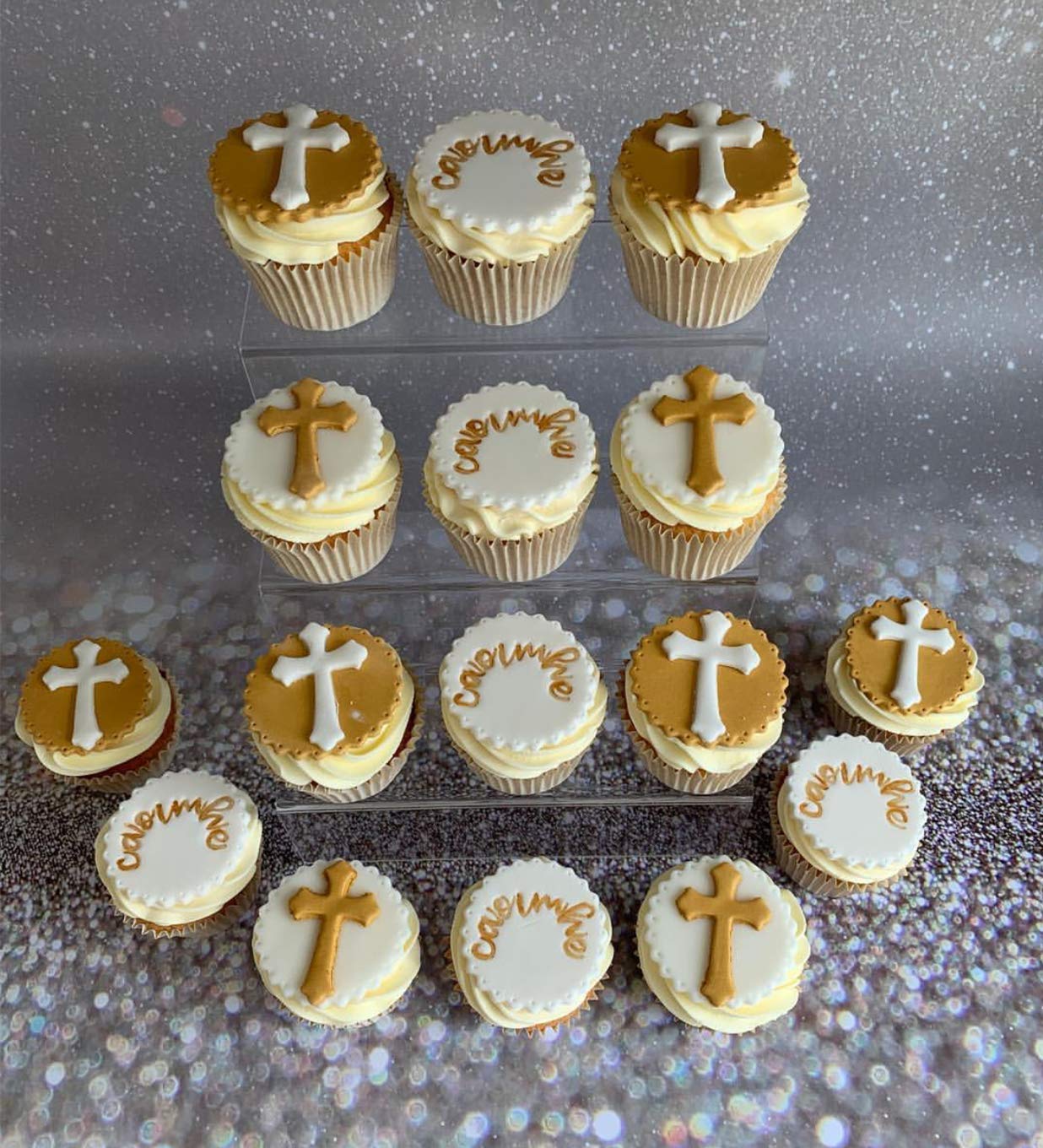 Jevenis 2 Pcs Baptism Cake Decorations Large Size Cross Cupcake Mold Cross Mold Baptism Cakepop Mold For Baptism Party Supplies