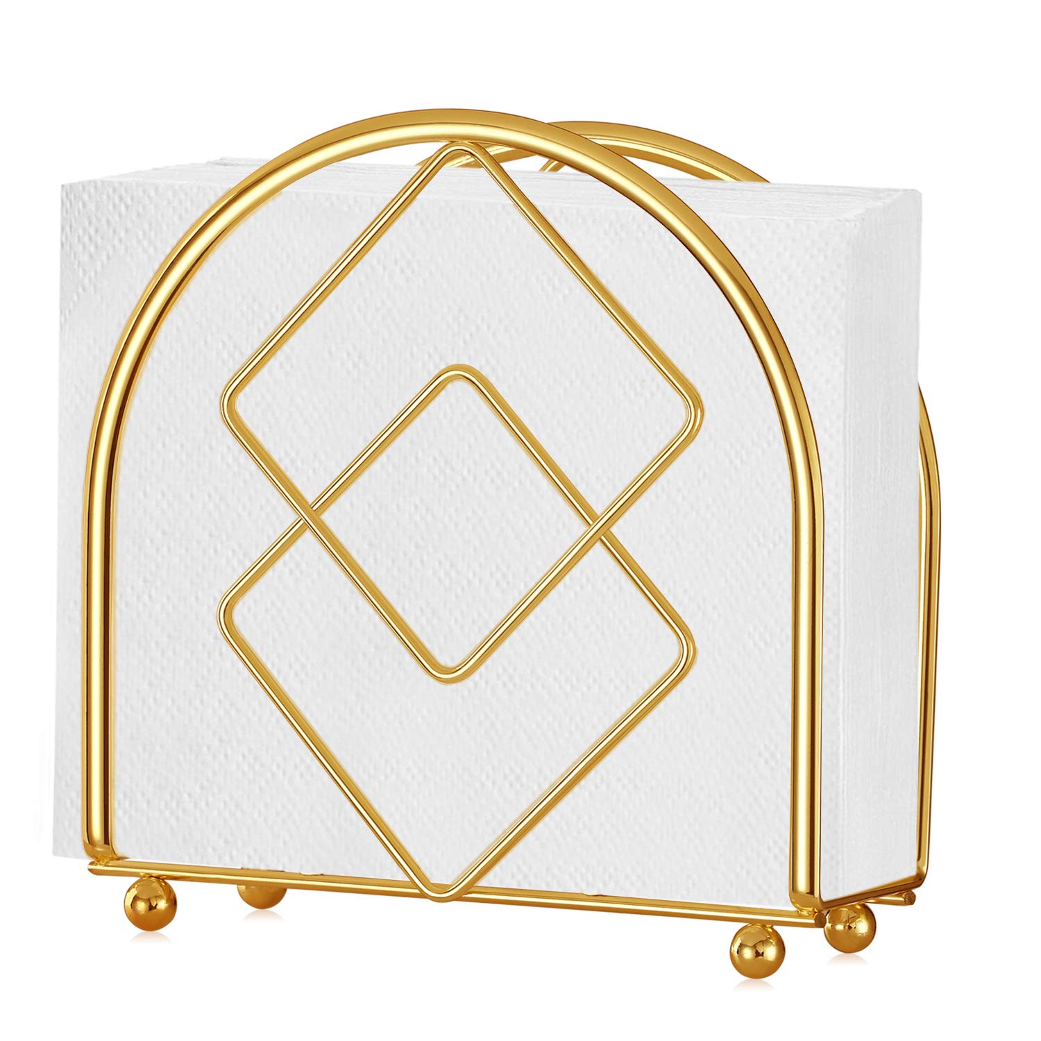 Vertical Napkin Holder For Dining Table D  Cor, Freestanding Metal Paper Holder For Kitchen Countertop, Heavy Duty Napkin Paper