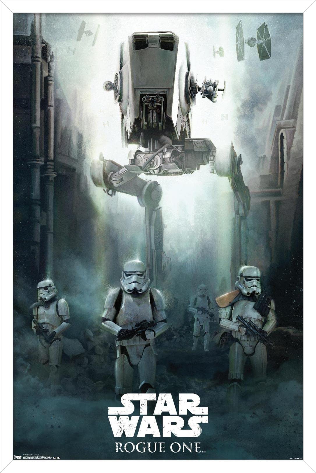 Trends International Star Wars: Rogue One - Siege Wall Poster, 22.375'' X 34'', White Framed Version