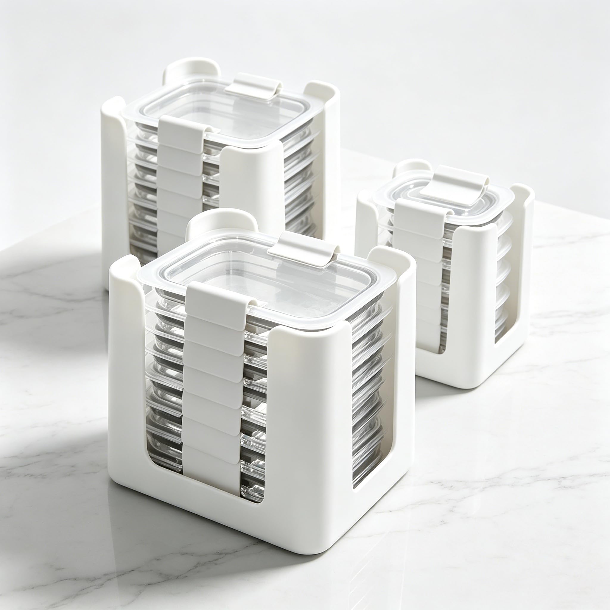 Food Container Lid Organizer Holders for Rubbermaid Brilliances napon lids, Lid Organizers for Kitchen Cabinet Storage (3Pack)