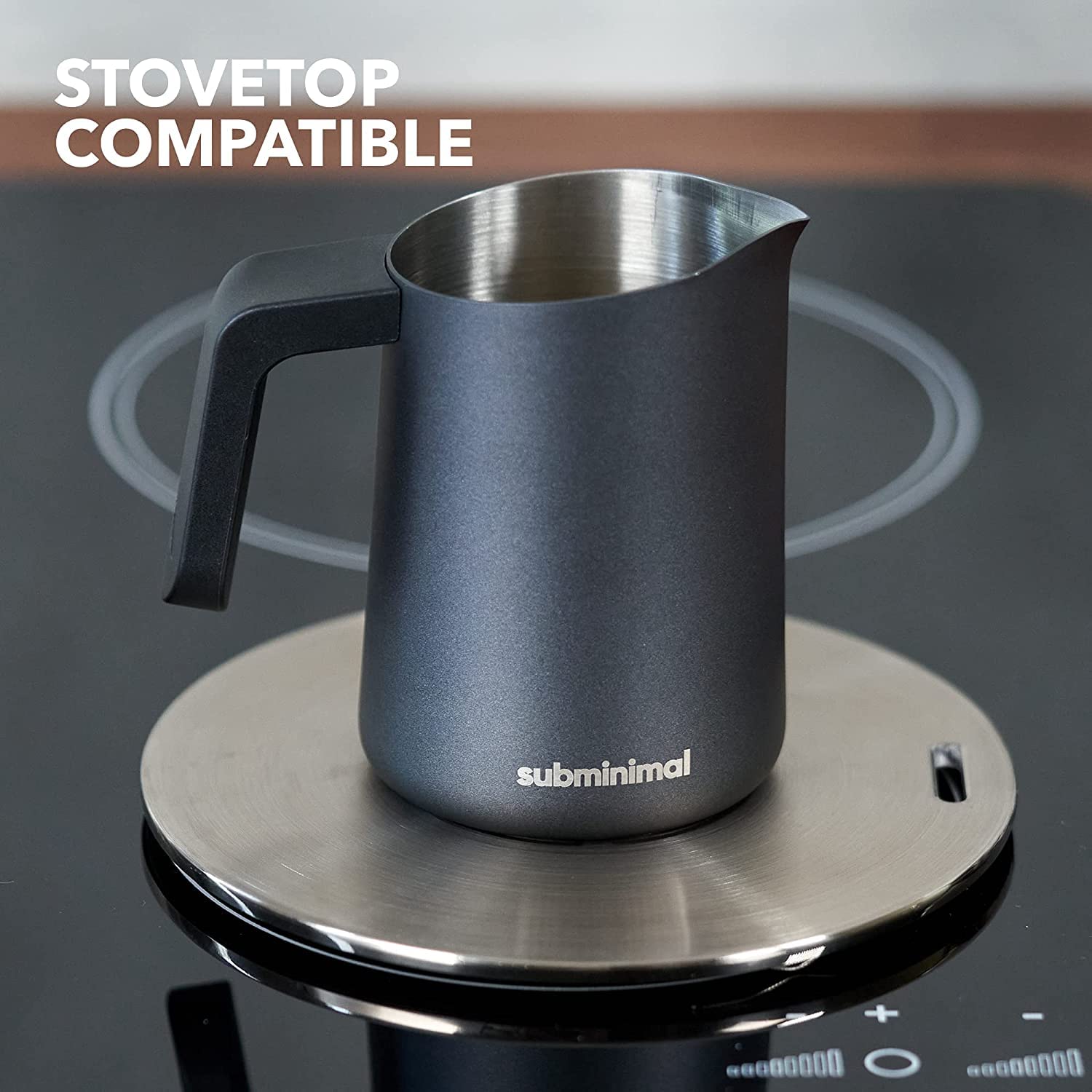 Subminimal Flowtip Milk Jug | Stovetop Milk Frothing, Foaming Pitcher For Premium Barista-Style Coffee At Home | Cappuccino & La