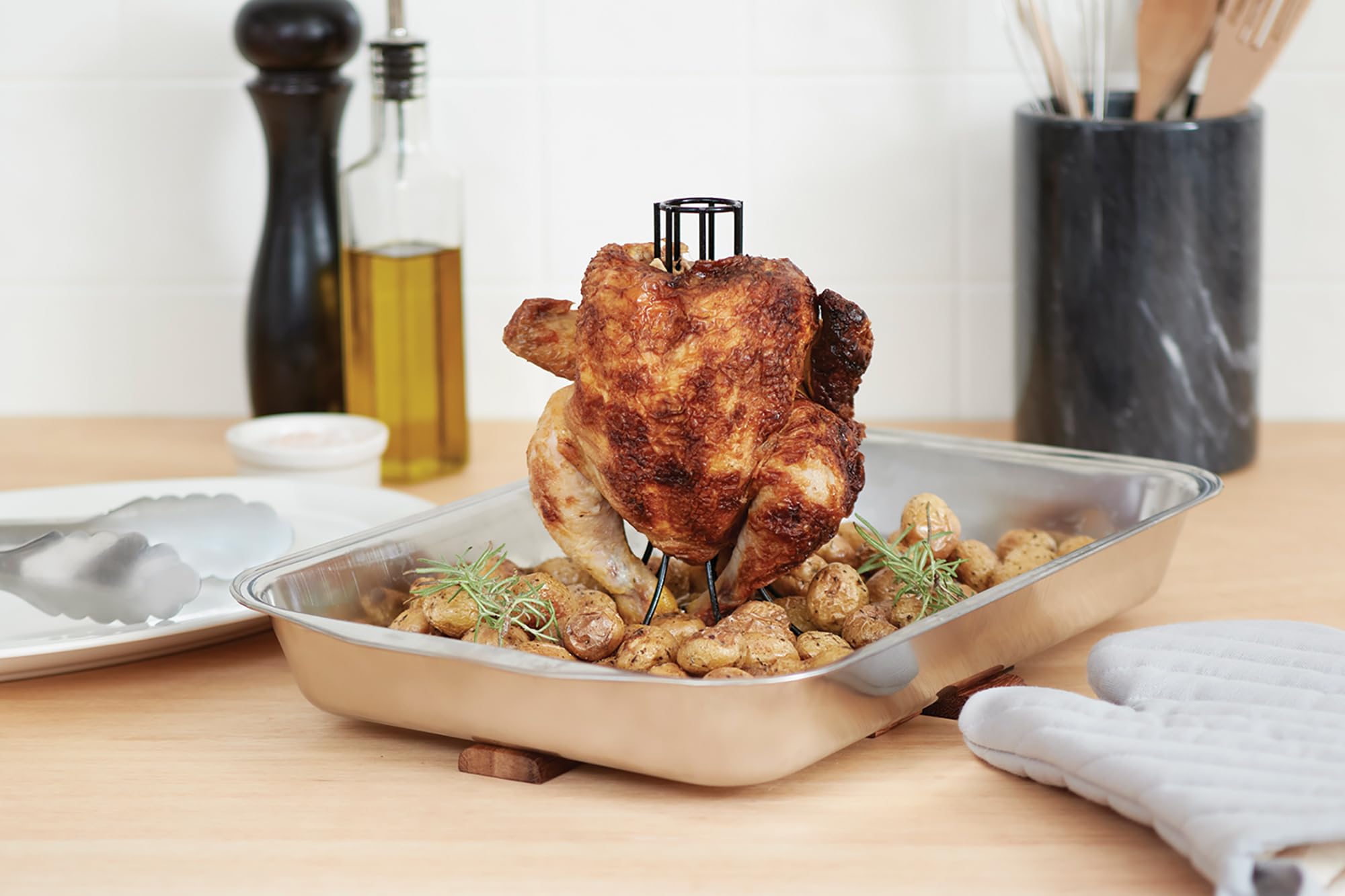 Fox Run Vertical Chicken Roaster, Non-Stick,Black,5.5 X 5.5 X 7.5 Inches