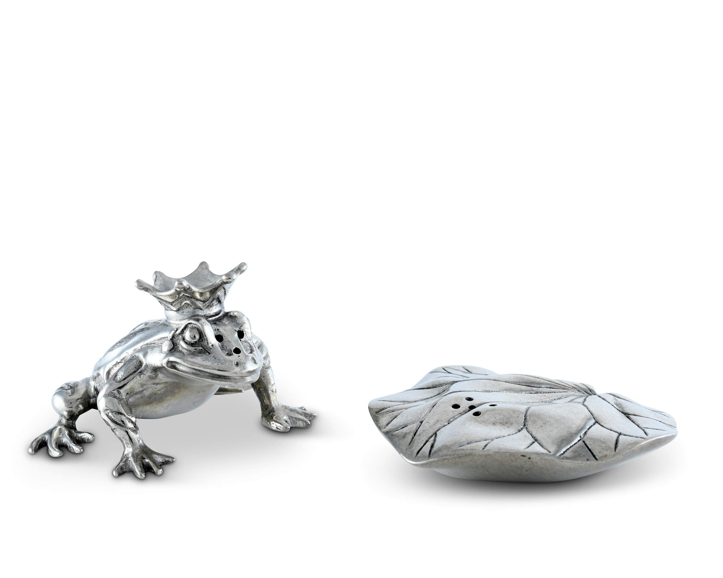 Vagabond House Frog Prince Salt And Pepper Shaker Set S&P Shaker 3 Inch X 3 Inch