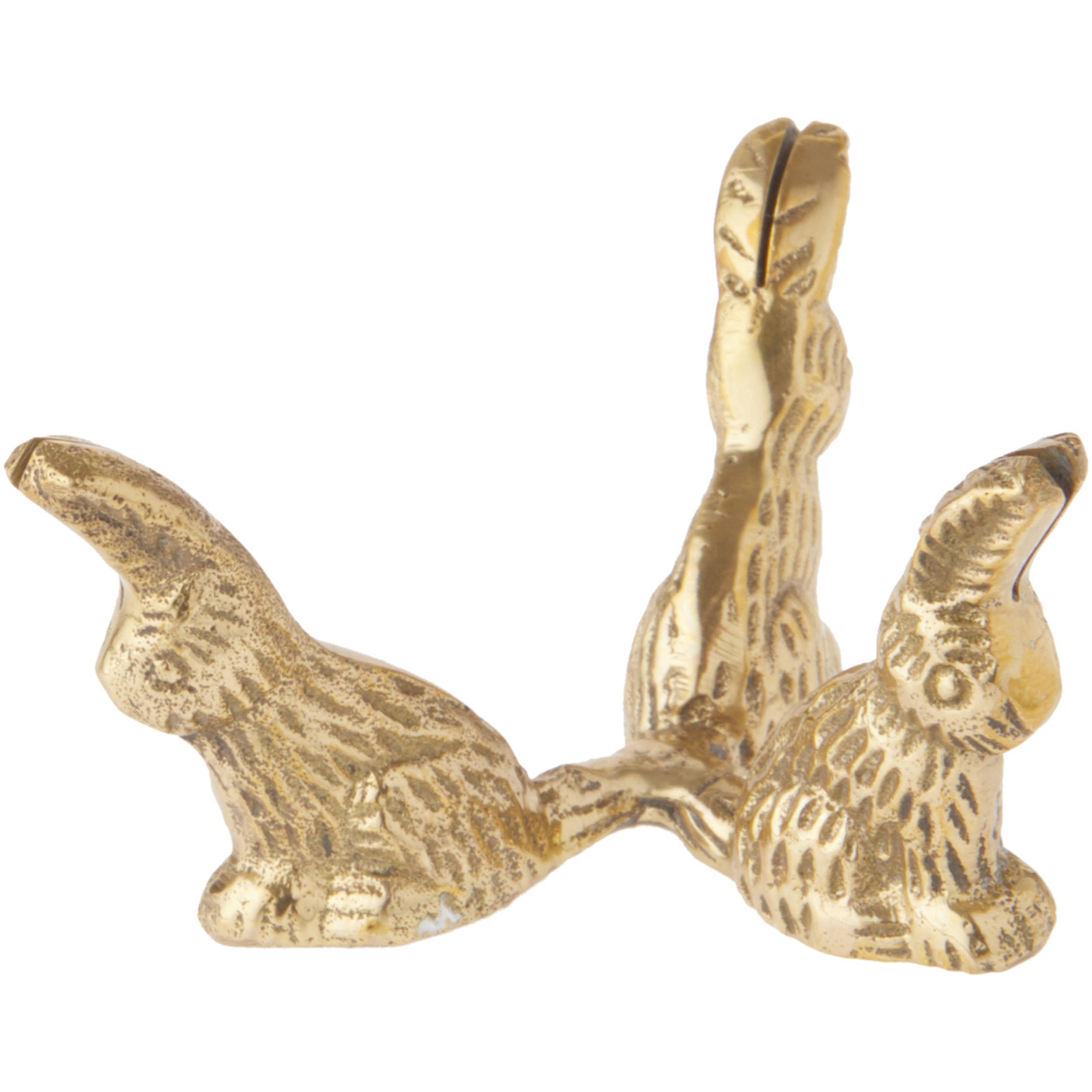 Bards Brass Egg Stand/Holder, Rabbits, 2.125 diameter