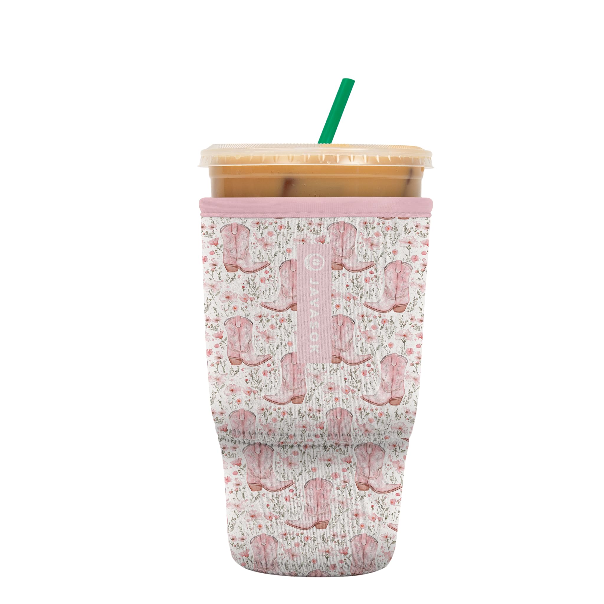 Sok It JavaSok Iced Coffee & Cold Soda Insulated Neoprene Cup Sleeve (Wildflower Rodeo, Large: 30-32oz)