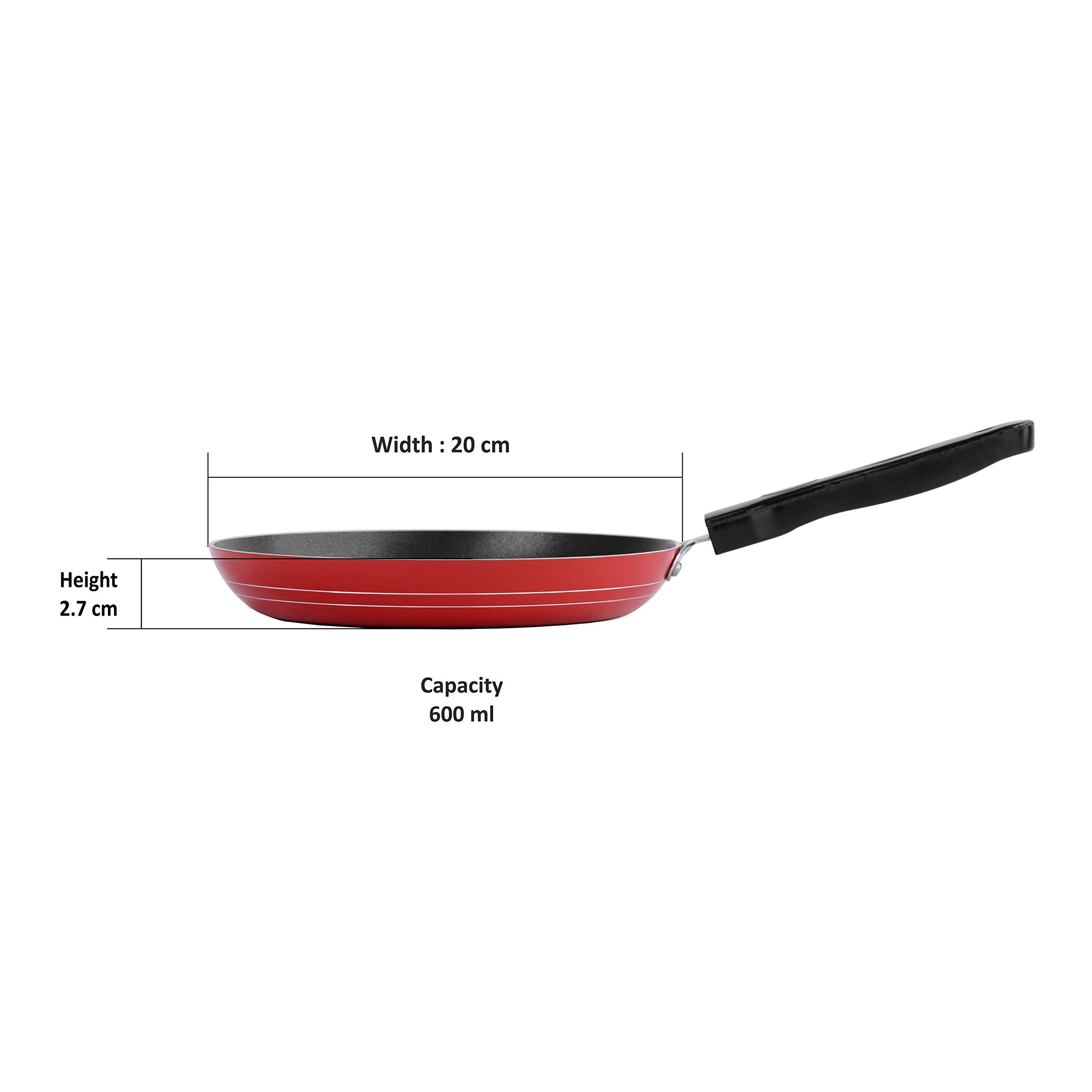Sumeet 2.6Mm Non Stick Tapper Pan - 20Cm Dia