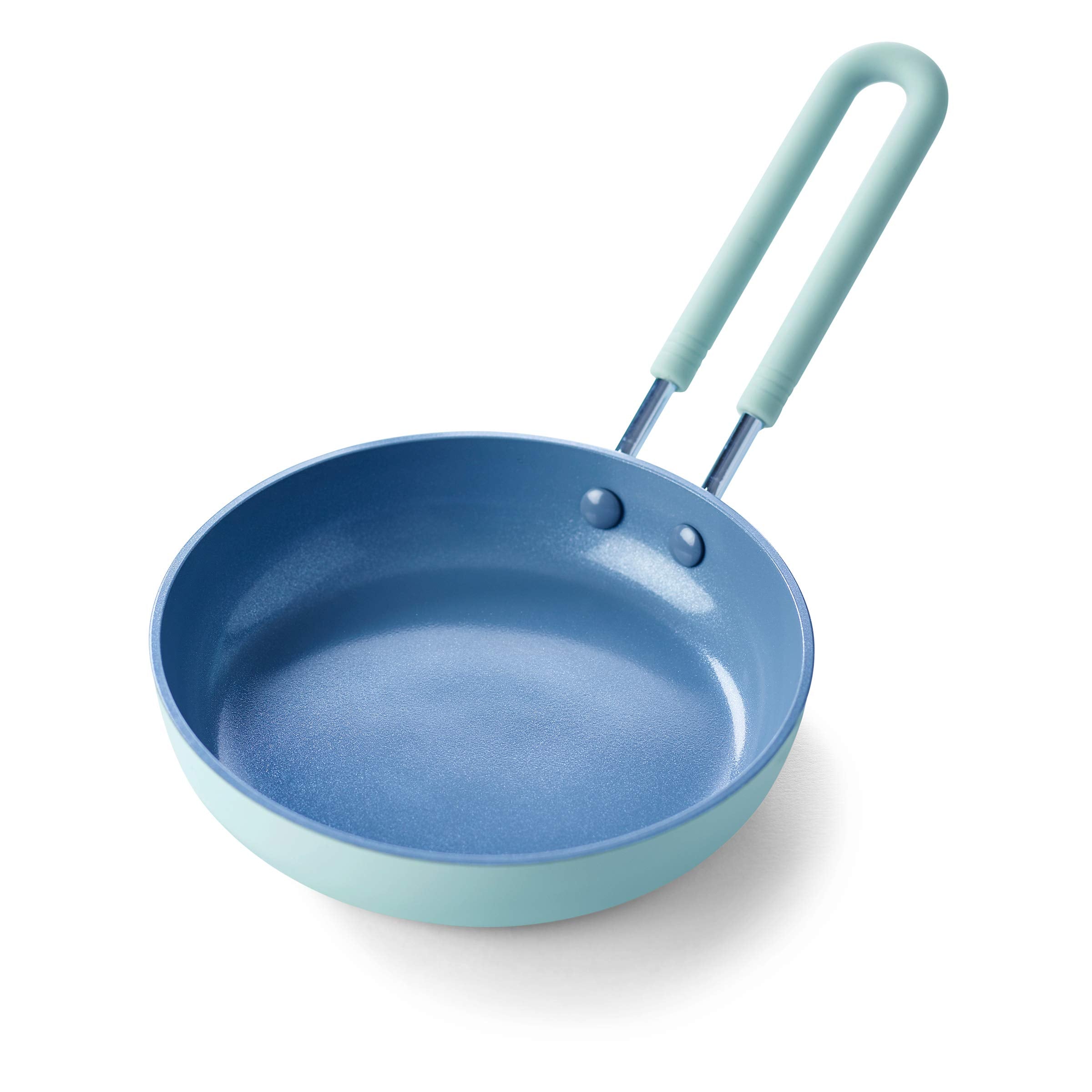 Greenpan Mini Healthy Ceramic Nonstick, 5'' Round Egg Pan, Pfas-Free, Dishwasher Safe, Stay Cool Handle, Mint Green