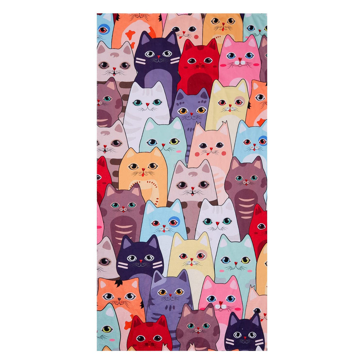 Livilan Large Kitten Cat Beach Towel, 30'' X 60'' Soft Microfiber, Absorbent, Quick Dry, Sand Free, Light, Multiuse For Bath, Po