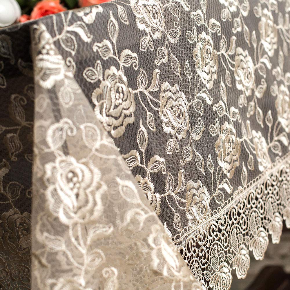 Artable Rectangular Table Cloth Lace Macrame Vintage Tablecloth Shabby Chic Embroidered Oblong Table Cover For Wedding Banquet H