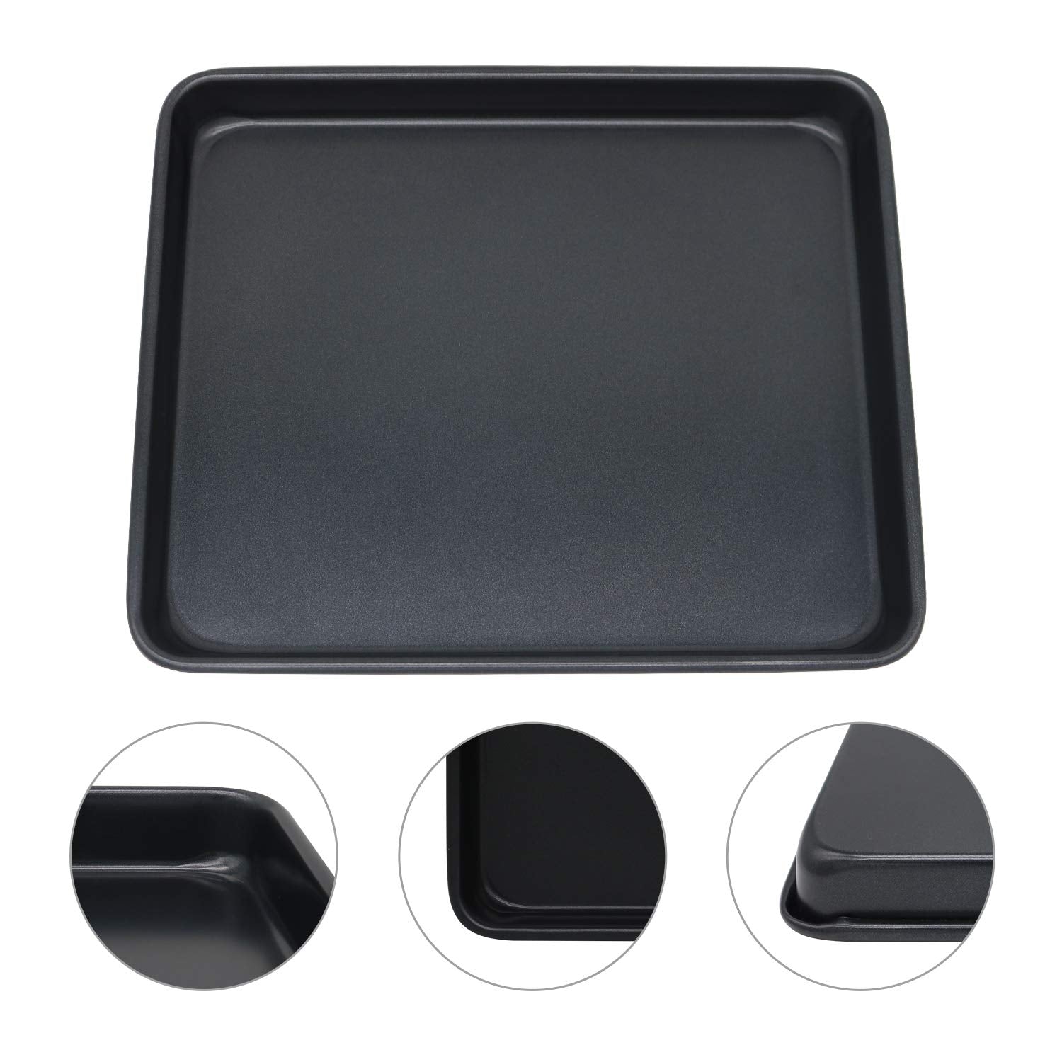 Toaster Oven Pans Set Of 2, Shinsin 11-Inch Nonstick Baking Sheet Pans And Trays, 1/8 Thicker Replacement Small Baking Tray Acce