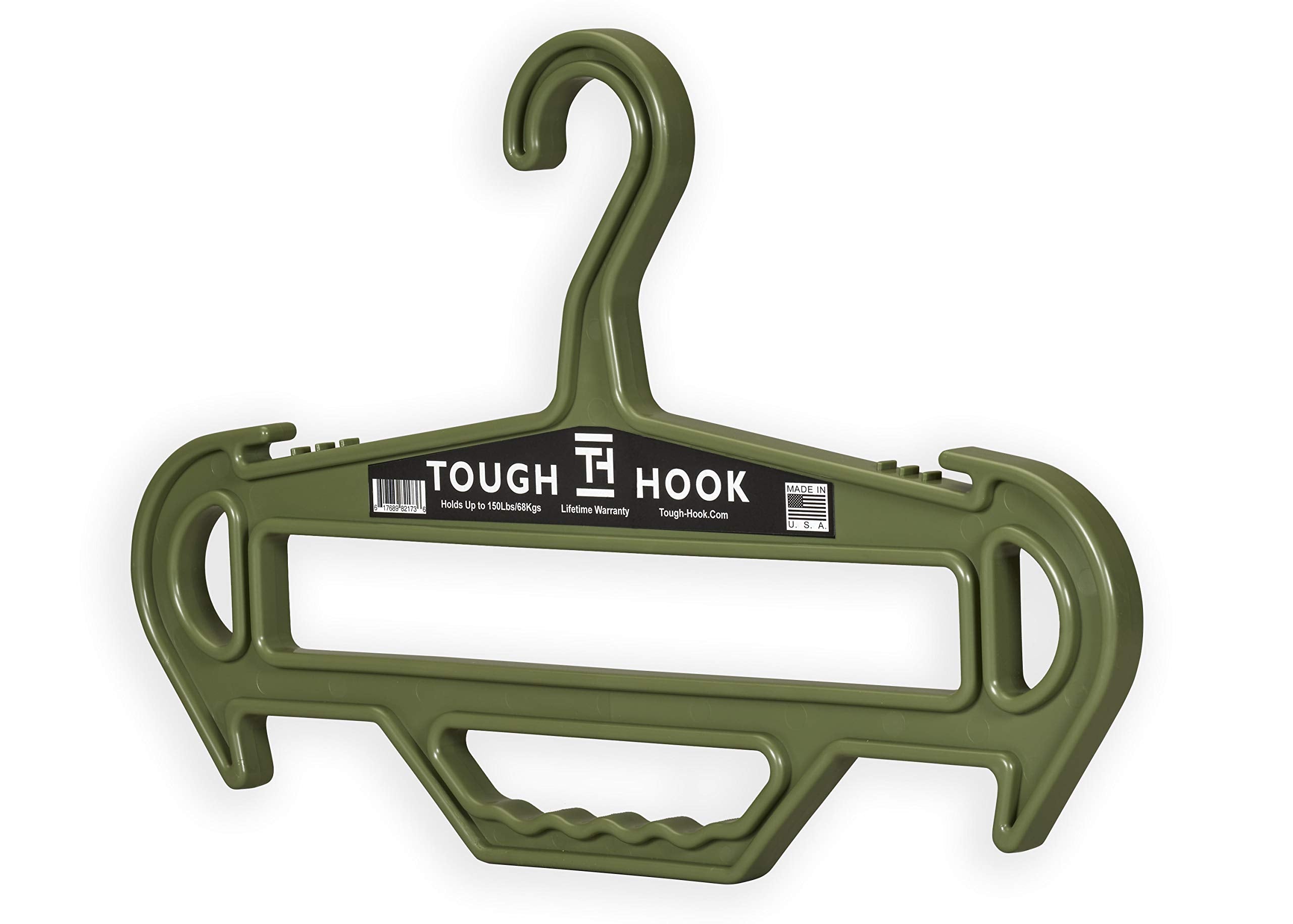 Tough Hanger Xl | American Made |Unbreakable Heavy Duty Hanger |Gripper Built-In Carry Handle | A Beast Of A Hanger |Premium Mil
