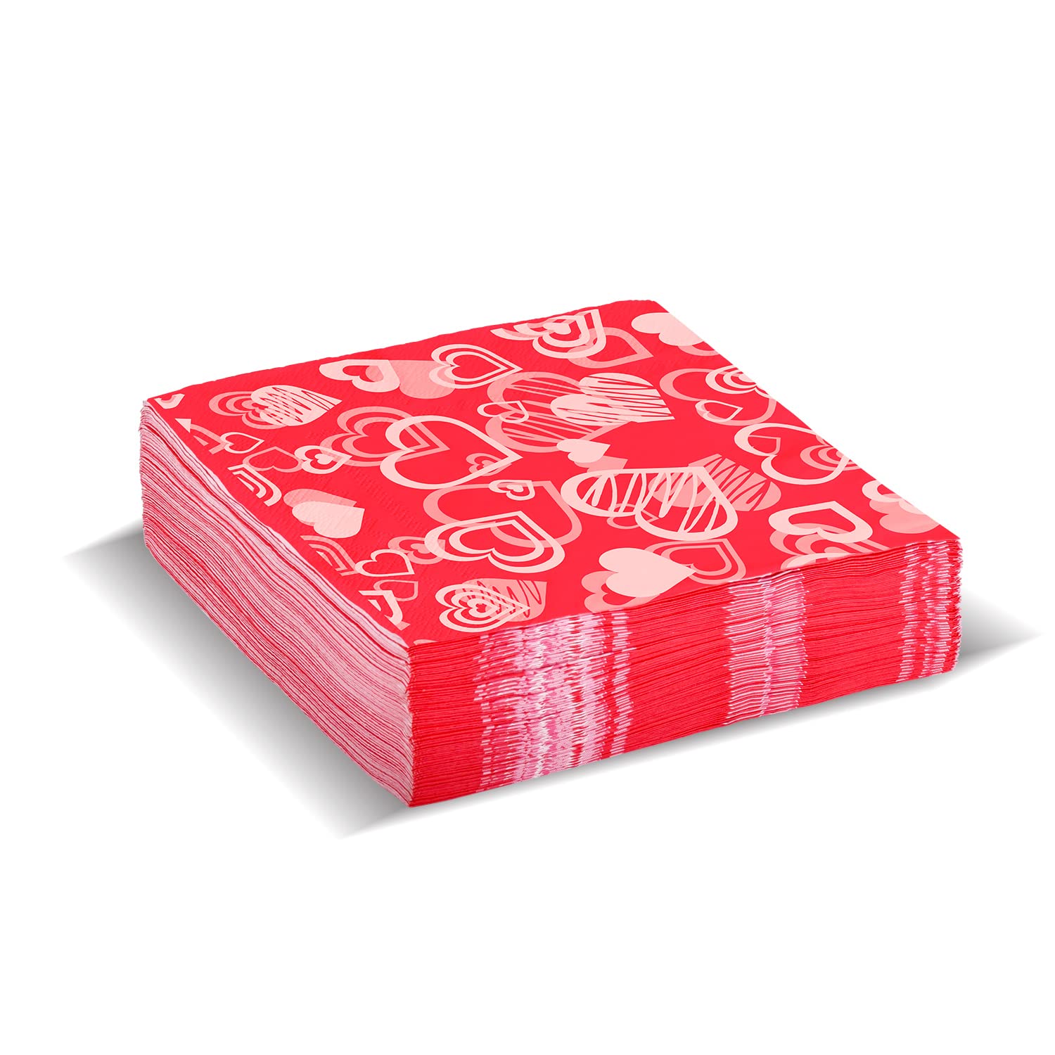 Gatherfun Valentines Day Party Disposable Napkins Heart Love Paper Napkins For Valentine'S Day, Weddings, Engagements, Anniversa