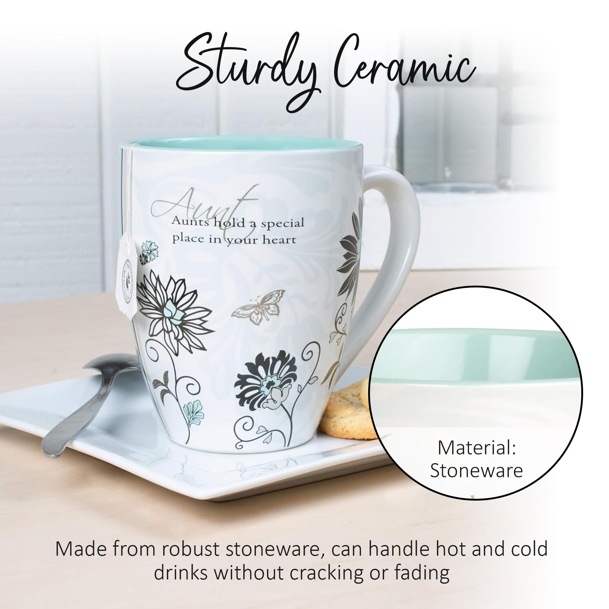 Pavilion Aunt Coffee Mugs - Mark My Words Auntie Mug With ''Aunts Hold A Special Place In Your Heart'' Text Design - Ceramic Cof