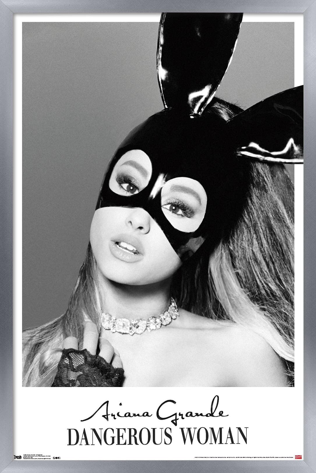 Trends International Ariana Grande - Dangerous Wall Poster, 14.725'' X 22.375'', Silver Framed Version