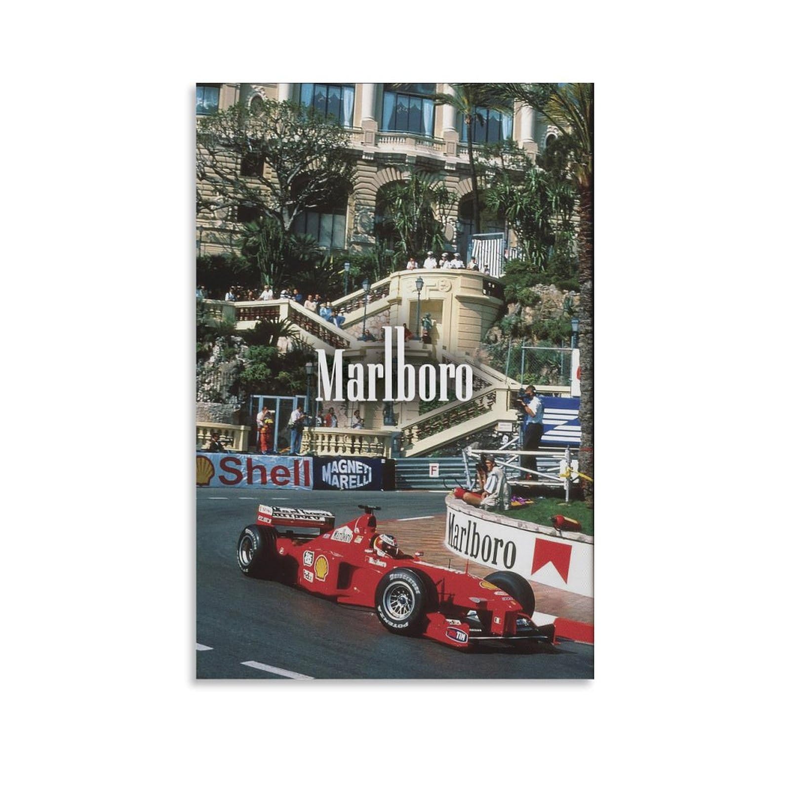 Vintage Marlboros Monaco Racing Car Art Poster Posters & Prints Canvas Art Poster And Wall Art Picture Print Modern Family Bedro