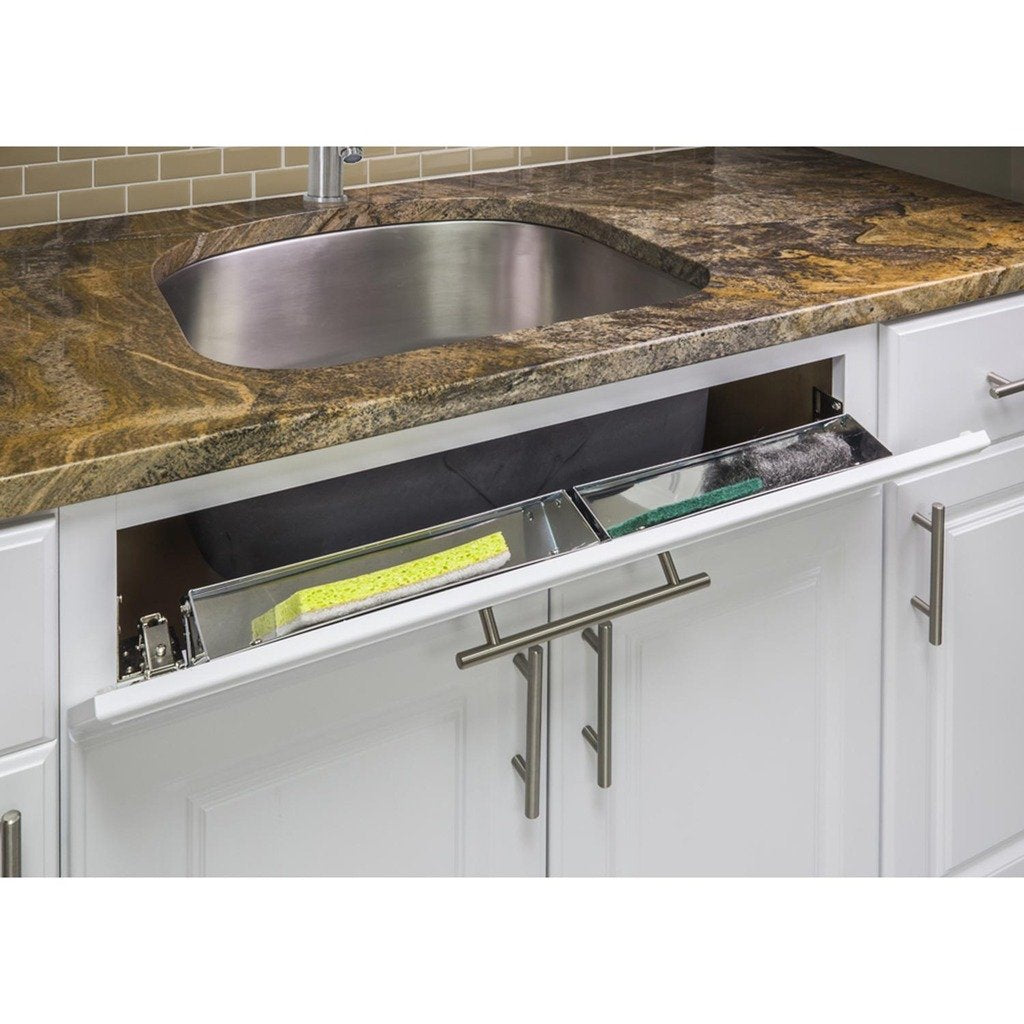 Hardware Resources Toss11-R Wide Sink Tipout Tray Pack, Stainless Steel