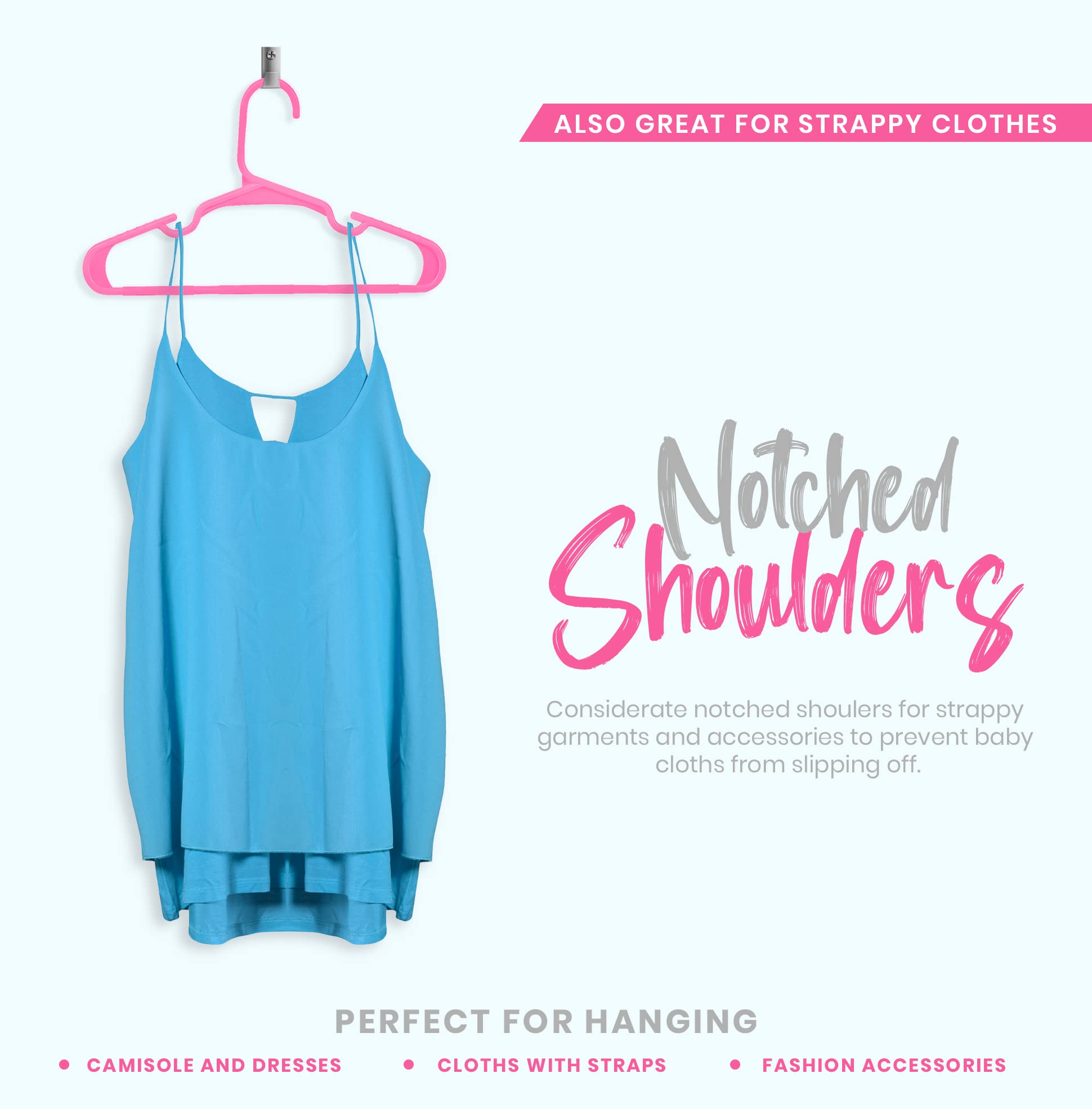 Utopia Home 60 Pack Kids Hangers - 11.5 Inch Plastic Baby Hangers For Closet - Childrens Hangers For Clothes & Infant Hangers Fo