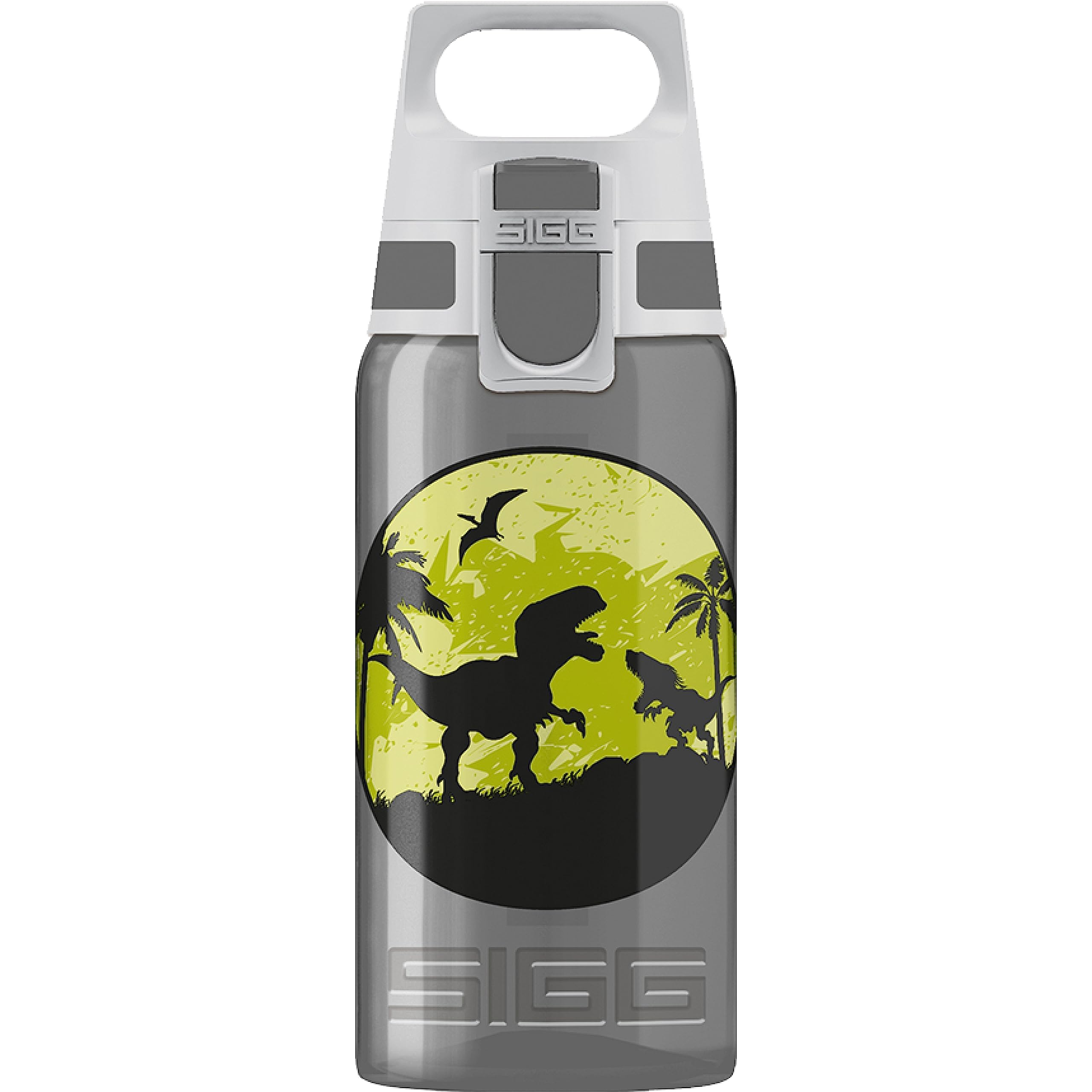 Sigg - Kids Water Bottle - Viva One Dino - Leak-Proof Lid - Dishwasher - Bpa Free - Sport And Bike - One Hand Children'S Drink B