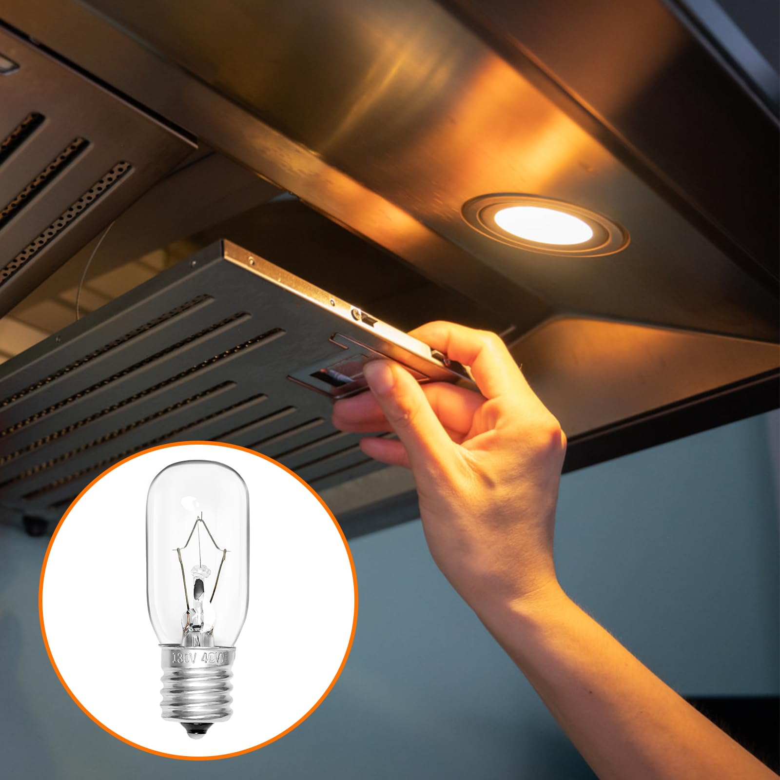 Belleone 2Pcs Microwave Bulb Wb36X10003-125V 40W Oven Light Bulb Compatible With Ge Lg Frigidaire Kenmore, Universal Type Stove