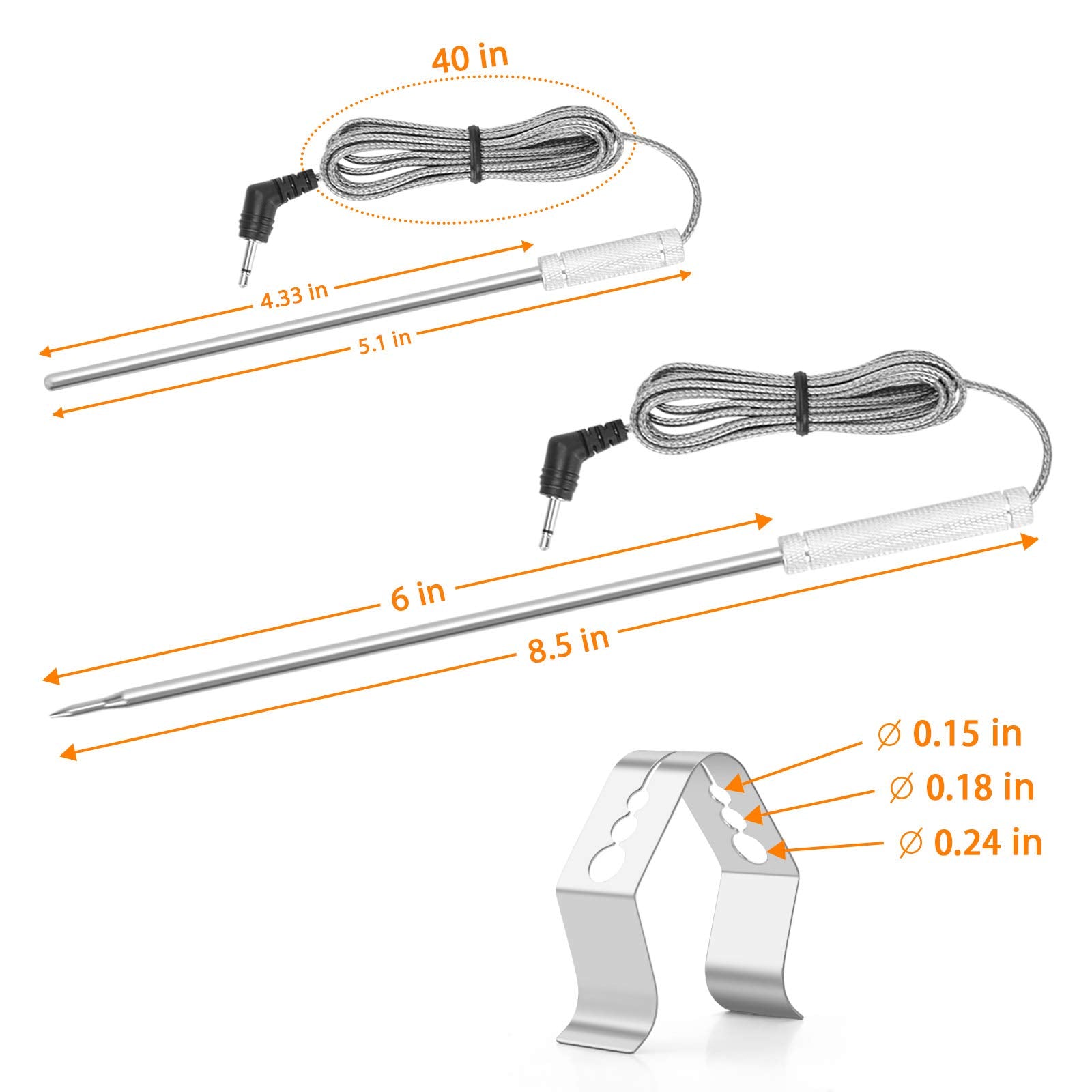 Meat Temperature Probe Ambient Probe Replacement Probe For Thermopro Tp20 Tp25 Tp-08 Tp27 Tp930 Tp829 Tp28 Tp08 Tp17 Tp-16 Tp910