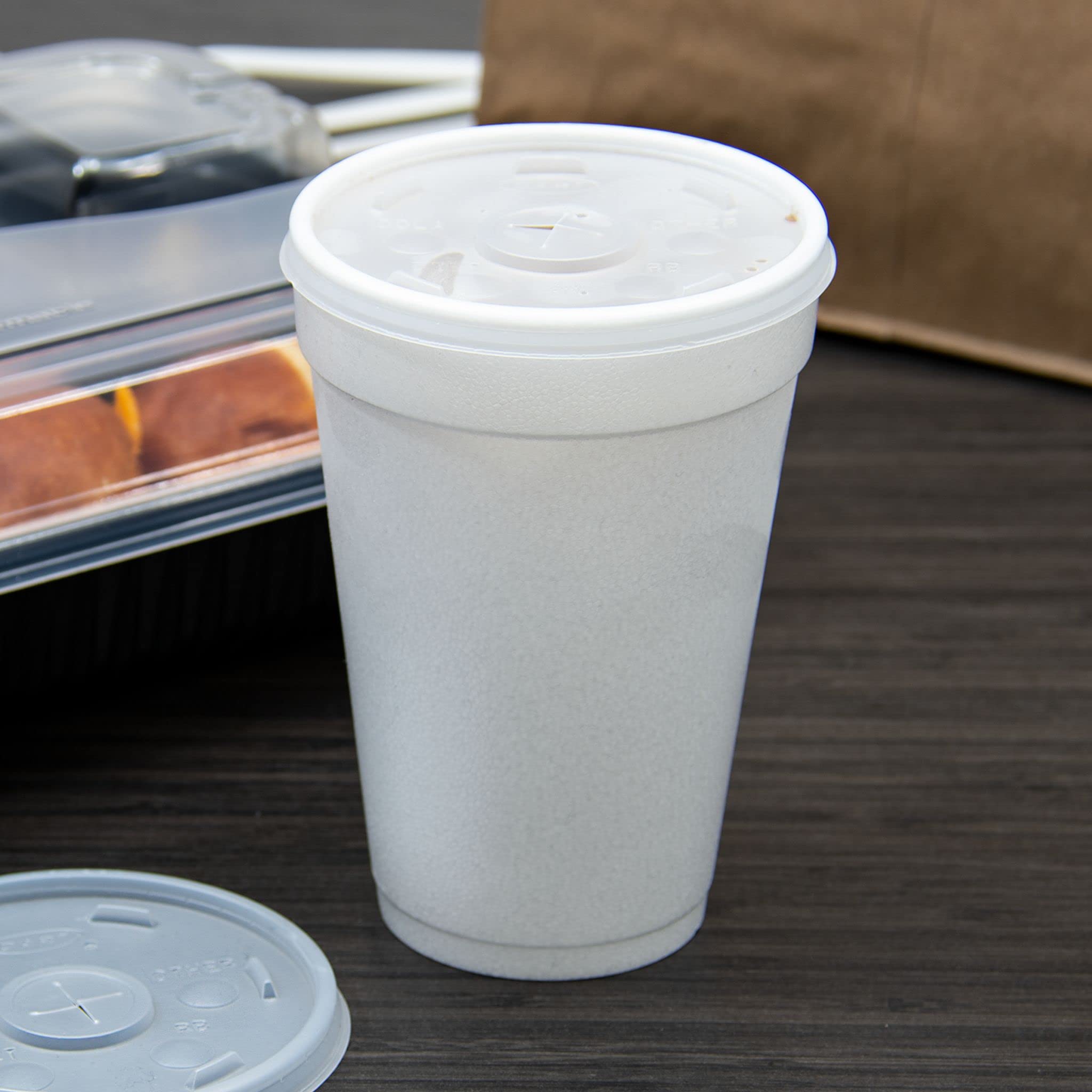Dart Translucent Straw-Slotted Plastic Lid For Dart 16-Series Foam Cups, 16Sl (1,000 Count)