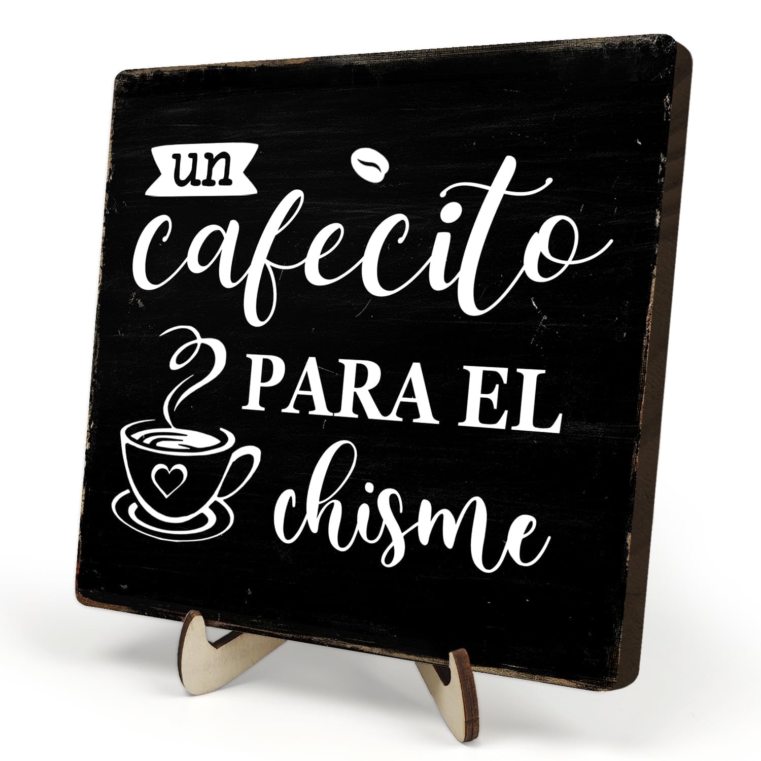 Coffee Bar Decor Sign, Coffee Bar Accessories, Funny Coffee Bar Desk Decor, Rustic Wooden Plaque Coffee Sign Farmhouse Coffee Ba