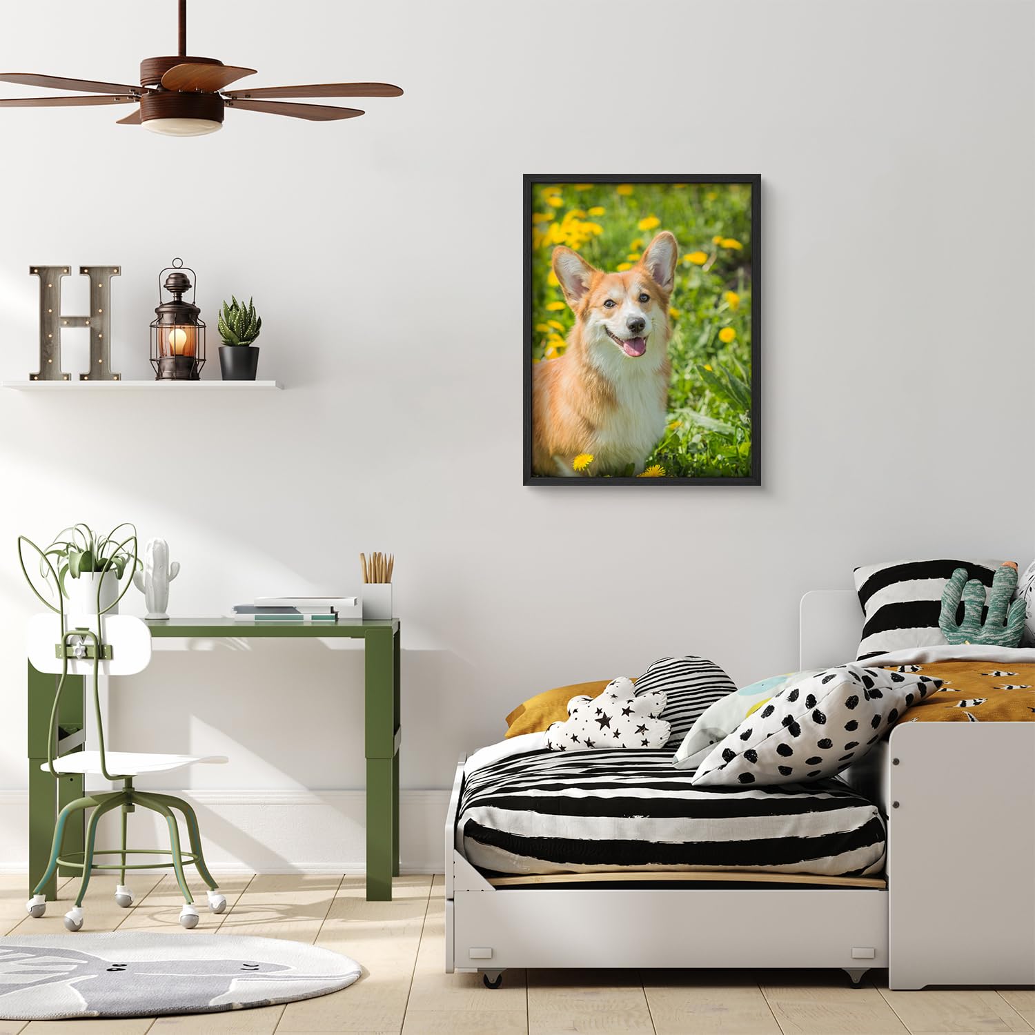Nwt Custom Framed Poster Prints With Your Any Photos, Personalized Canvas Pictures For Wall To Print Framed - 12''X16'' Black