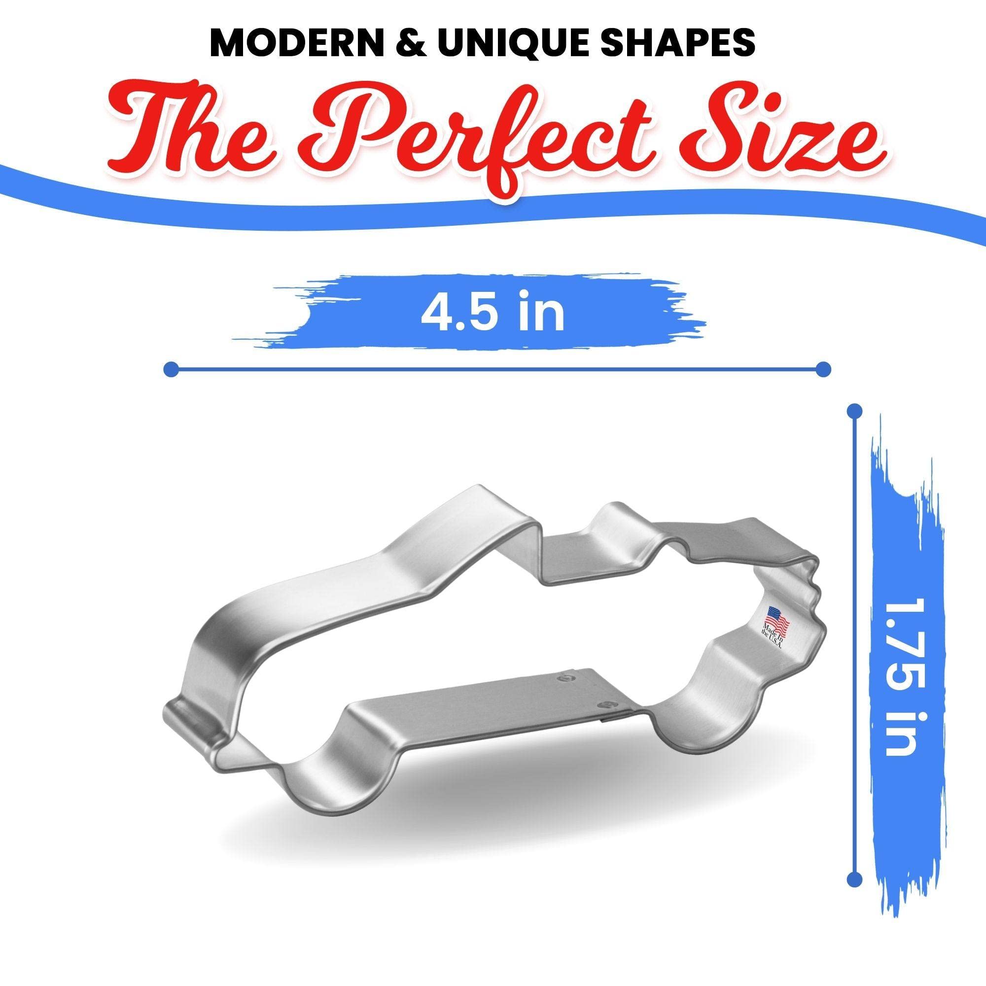 Convertible Car Cookie Cutter 4.5 In - Made In The Usa - Foose Cookie Cutters Tin Plated Steel - Cookie Mold