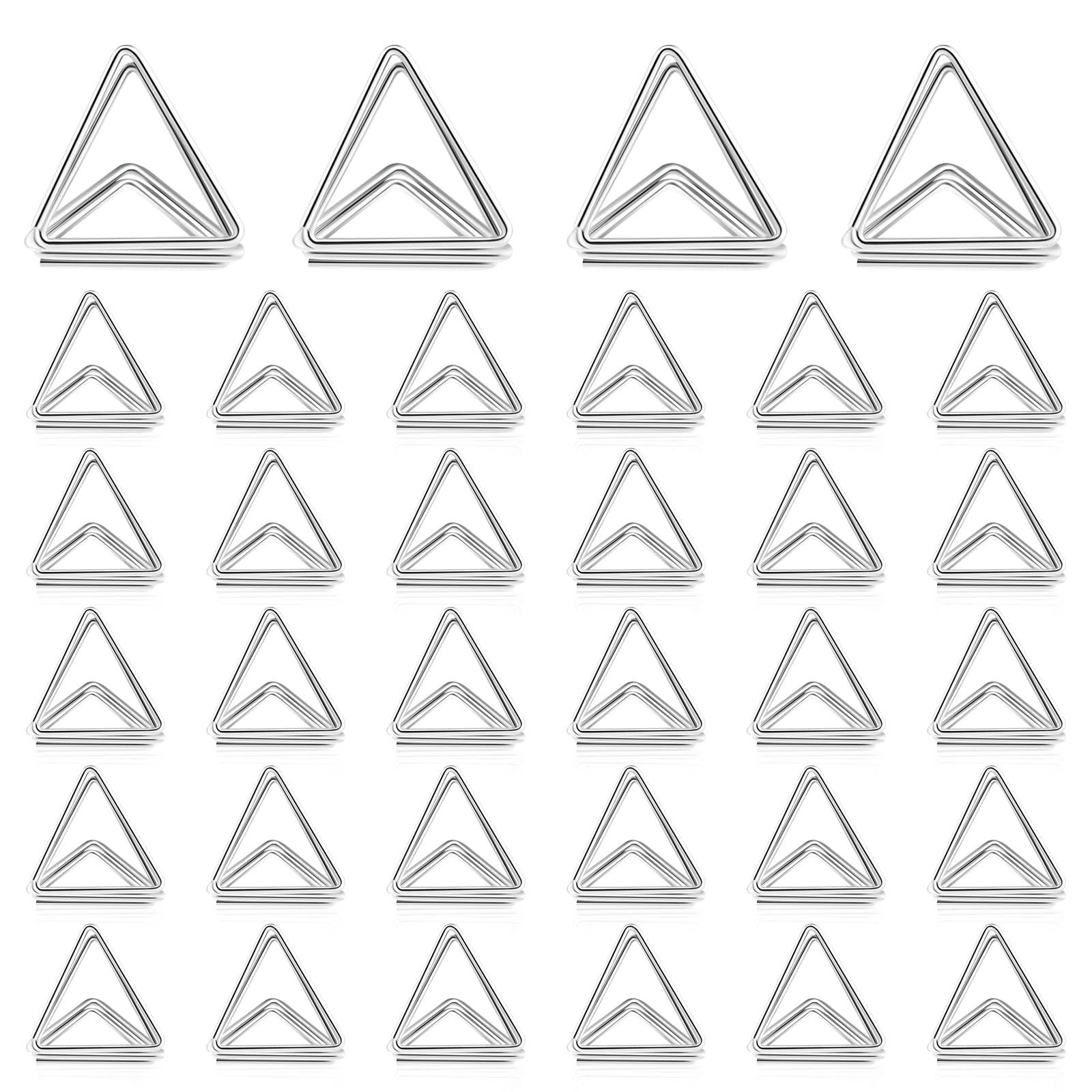 Eersida 60 Pieces Table Number Holder Place Samll Triangle Shape Name Numbers Table Photo Picture Holder Stand Clip for Wedding 