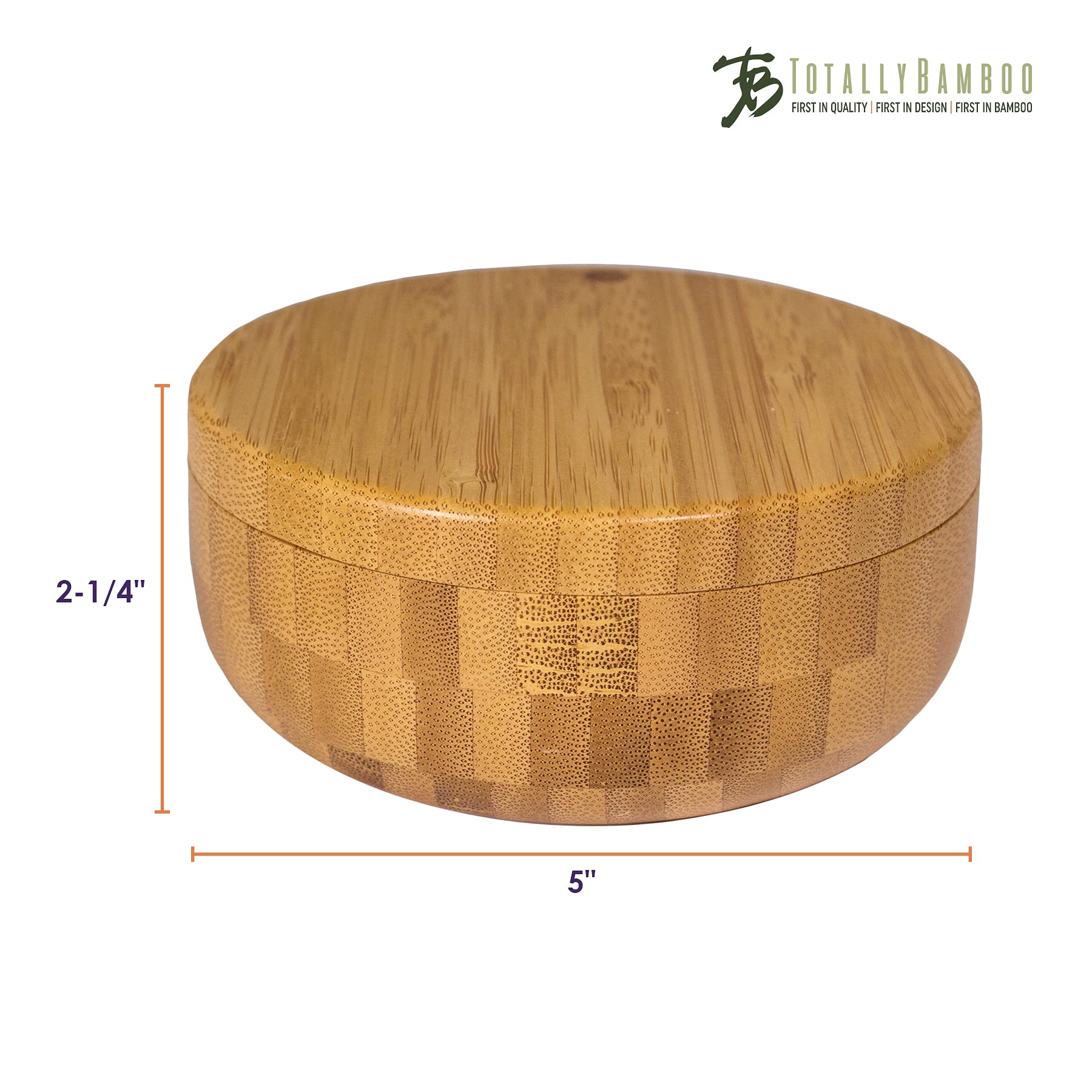 Totally Bamboo Salt Keeper Duet Salt And Pepper Bowl, Salt Cellar And Storage Box With Two Compartments, Magnetic Swivel Lid