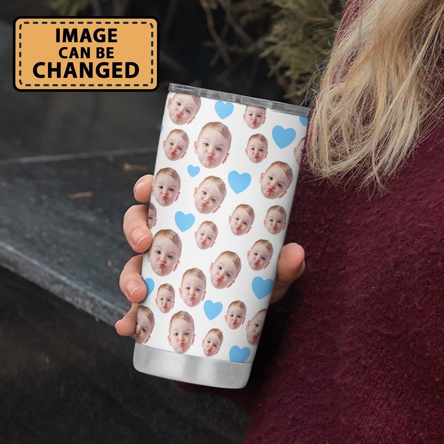Personalized First Mothers Day Gifts For Mom, New Mom - New Mom Gifts Custom Face Baby, Daughter, Son - Insulated Stainless Stee