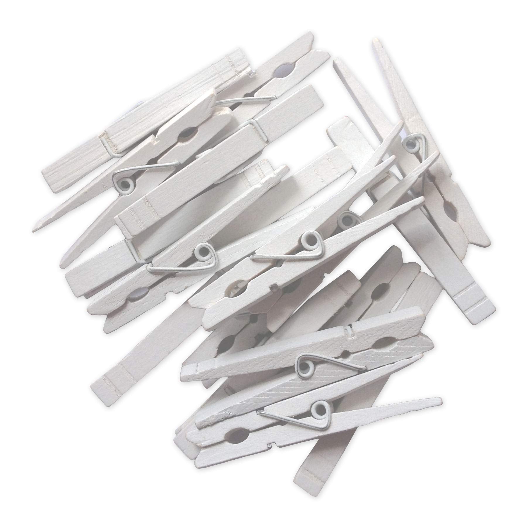 Lwr Crafts Wooden Large Clothespins 3-5/16'' 8.4Cm 30 Pieces Per Pack (White)