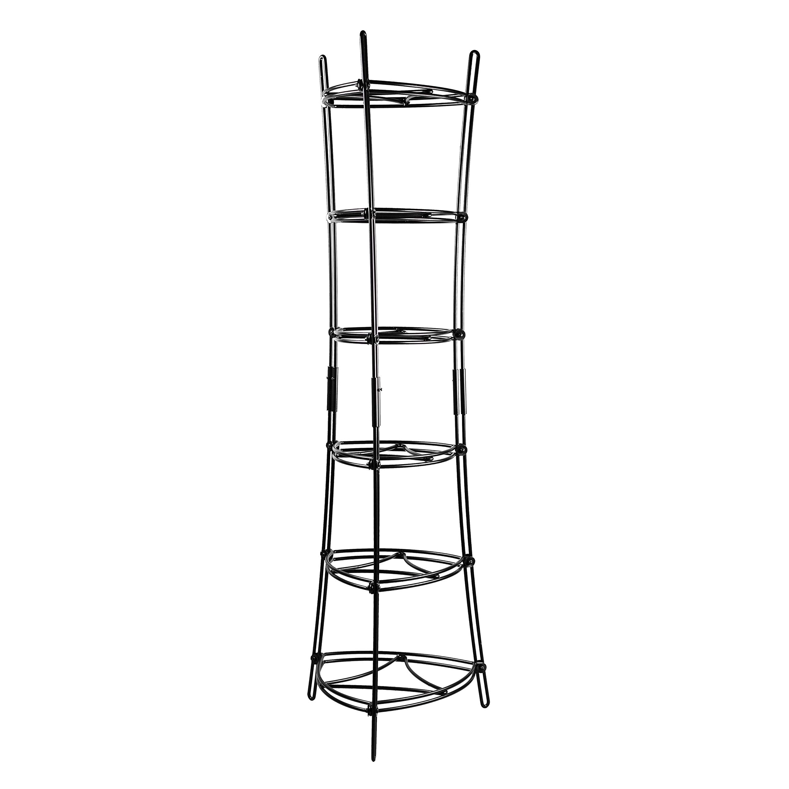 Lodge 6-Tier, Kitchen and Pantry Cast Iron Cookware Storage Organizing Tower, Steel Construction, Matte Black , 32.67 x 20.19 x 