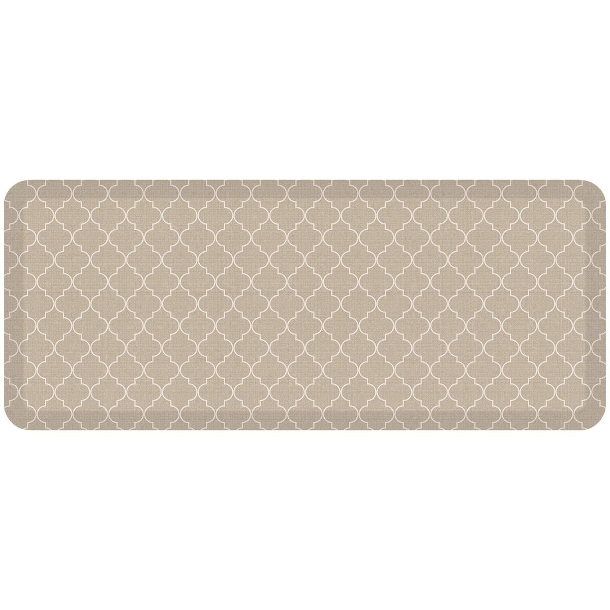 Newlife By Gelpro Anti-Fatigue Designer Comfort Kitchen Floor Mat, 20X48'' , Trellis Khaki Stain Resistant Surface With 3/4    T