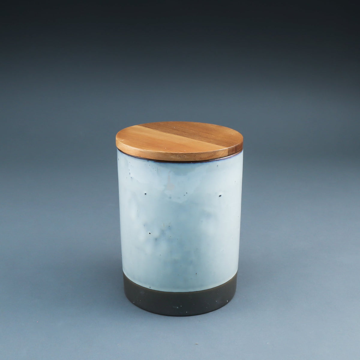 Thirstystone Vie Ceramic Canister With Acacia Wood Lid, Large, Multicolor
