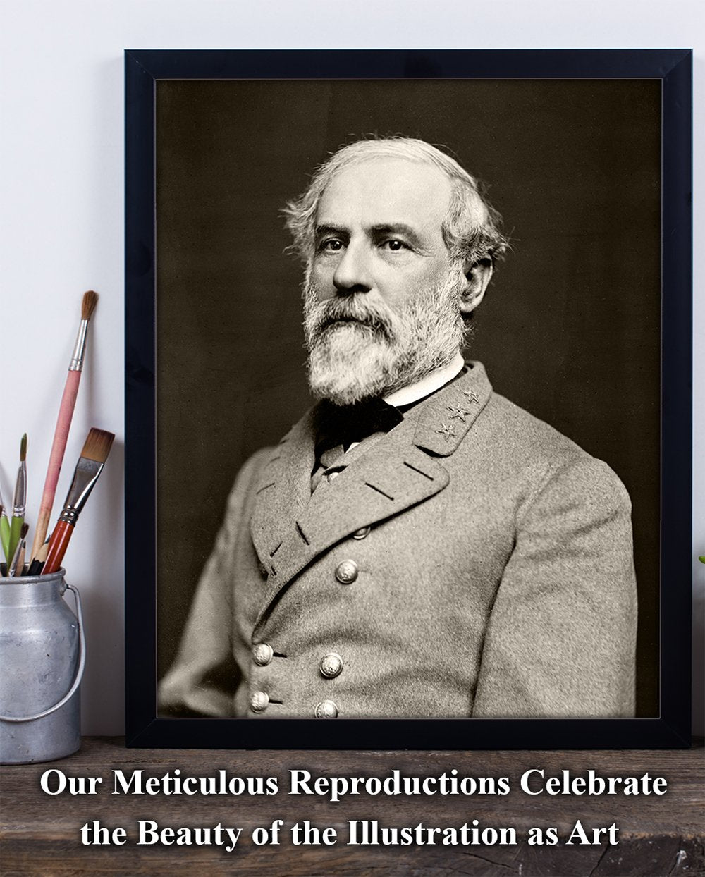 Lone Star Art General Robert E. Lee Photograph Portrait- 11X14 Unframed Photo Print - Great Civil War Home Decor Under $15